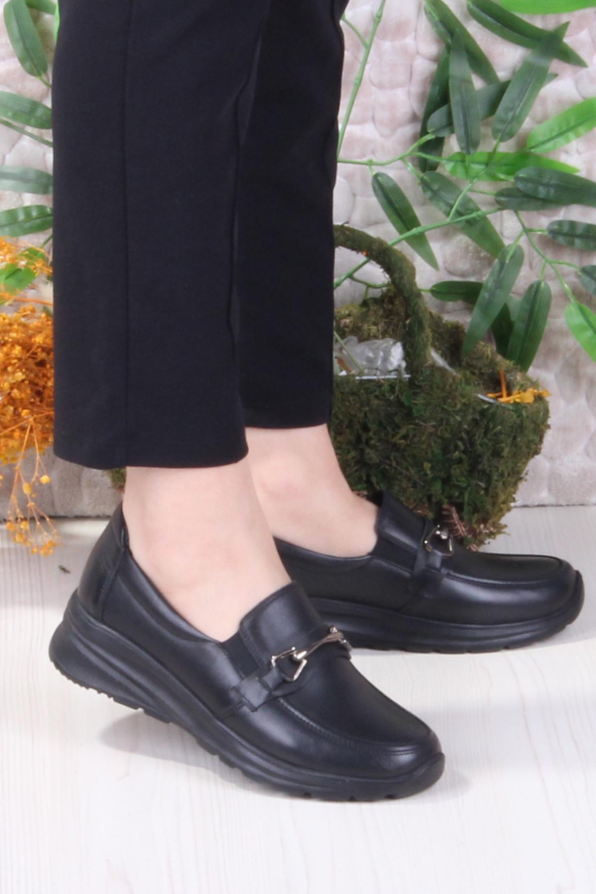 42033 Hafif Rahat Esnek Hakiki Deri Kadın Ayakkabı - Görsel 2