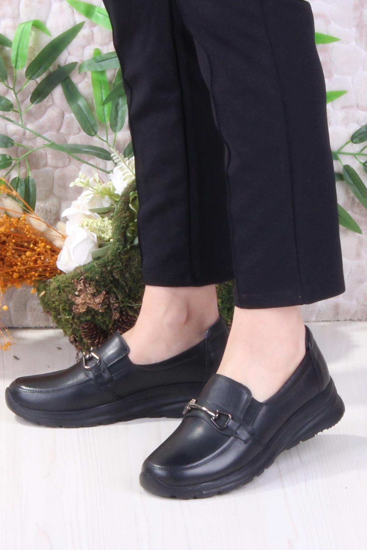 42033 Hafif Rahat Esnek Hakiki Deri Kadın Ayakkabı - Görsel 4