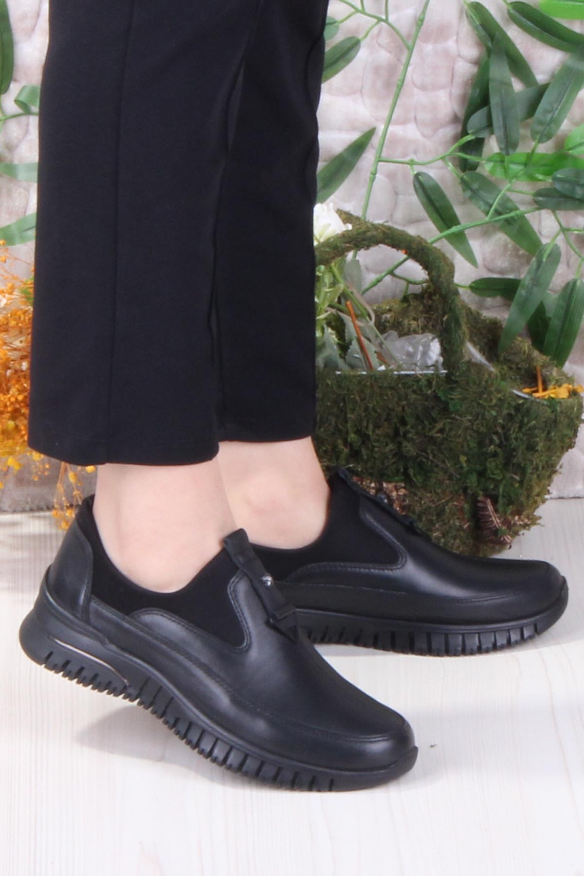 42043 Rahat Esnek Hakiki Deri Kadın Ayakkabı - Görsel 2