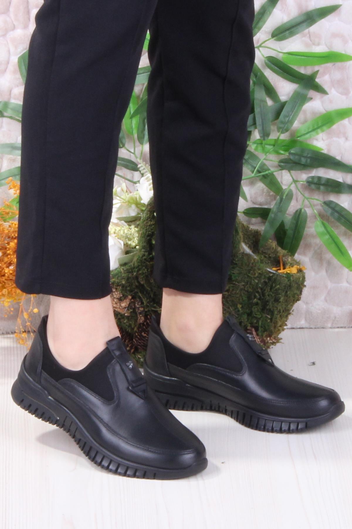 42043 Rahat Esnek Hakiki Deri Kadın Ayakkabı - Görsel 3