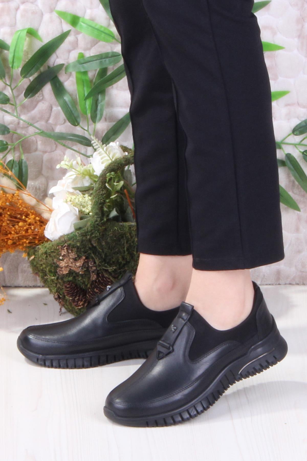 42043 Rahat Esnek Hakiki Deri Kadın Ayakkabı - Görsel 4