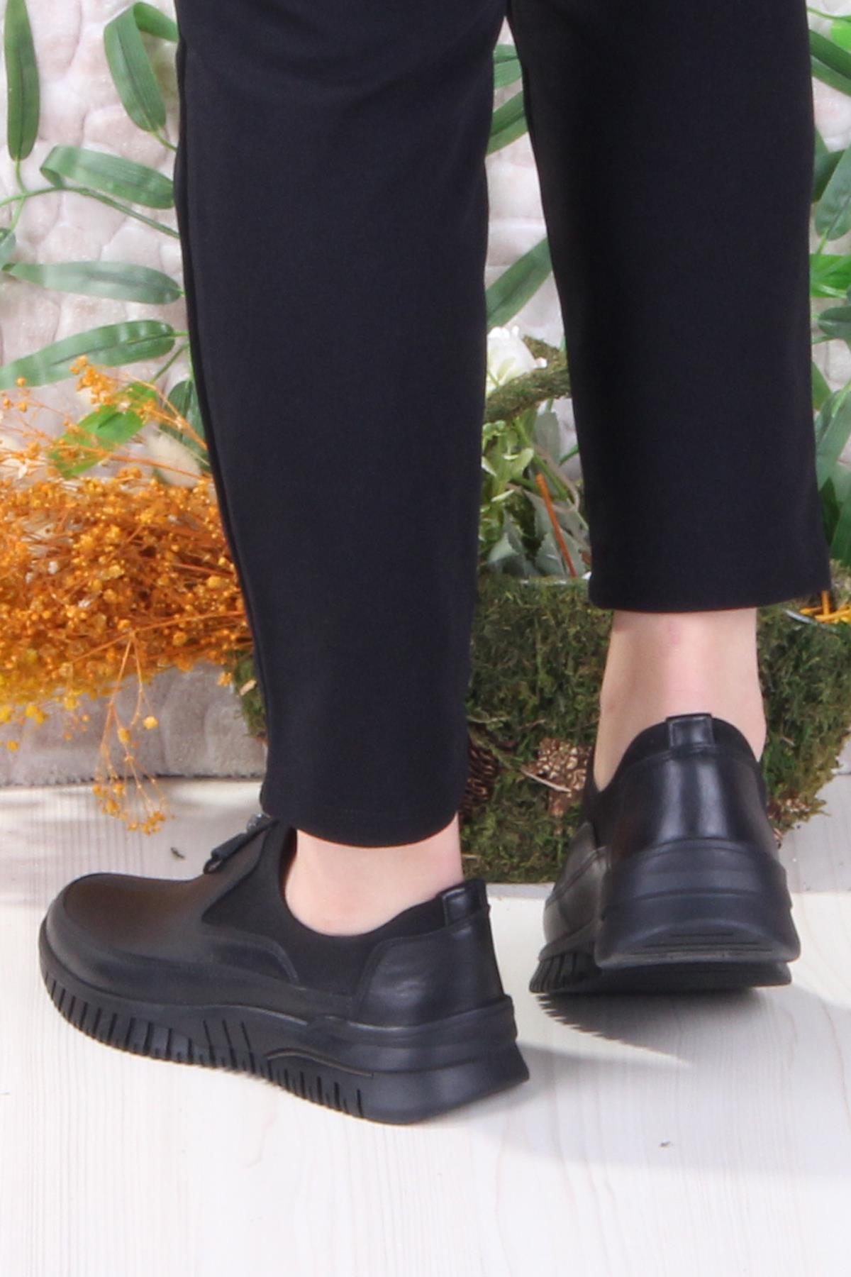 42043 Rahat Esnek Hakiki Deri Kadın Ayakkabı - Görsel 5