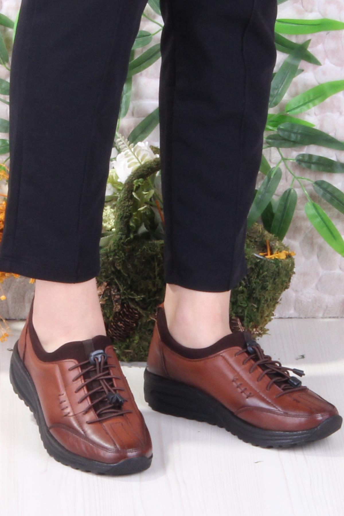 4281 Yumuşak Hafif Rahat Hakiki Deri Kadın Ayakkabı - Görsel 3