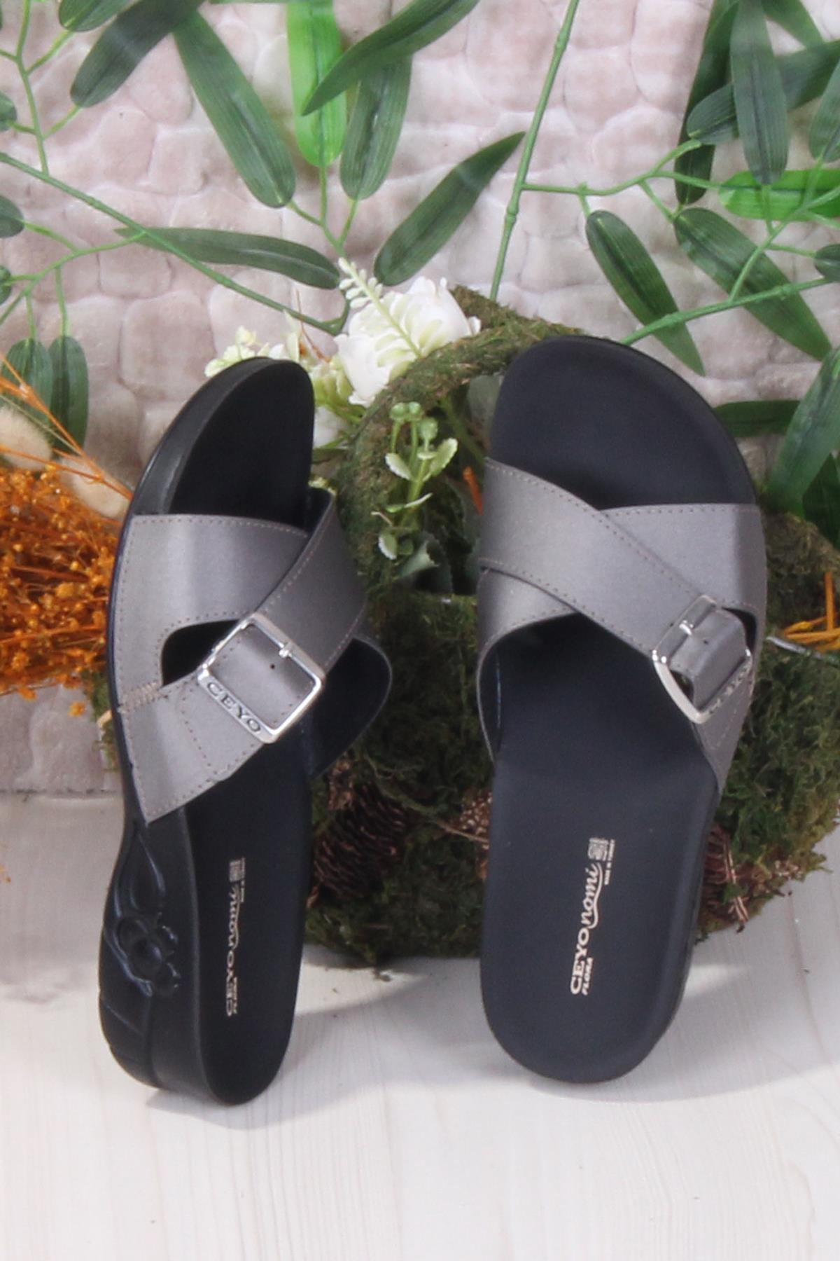 Flora-11 Platin Rahat Ortapedik Kadın Terlik - Görsel 6