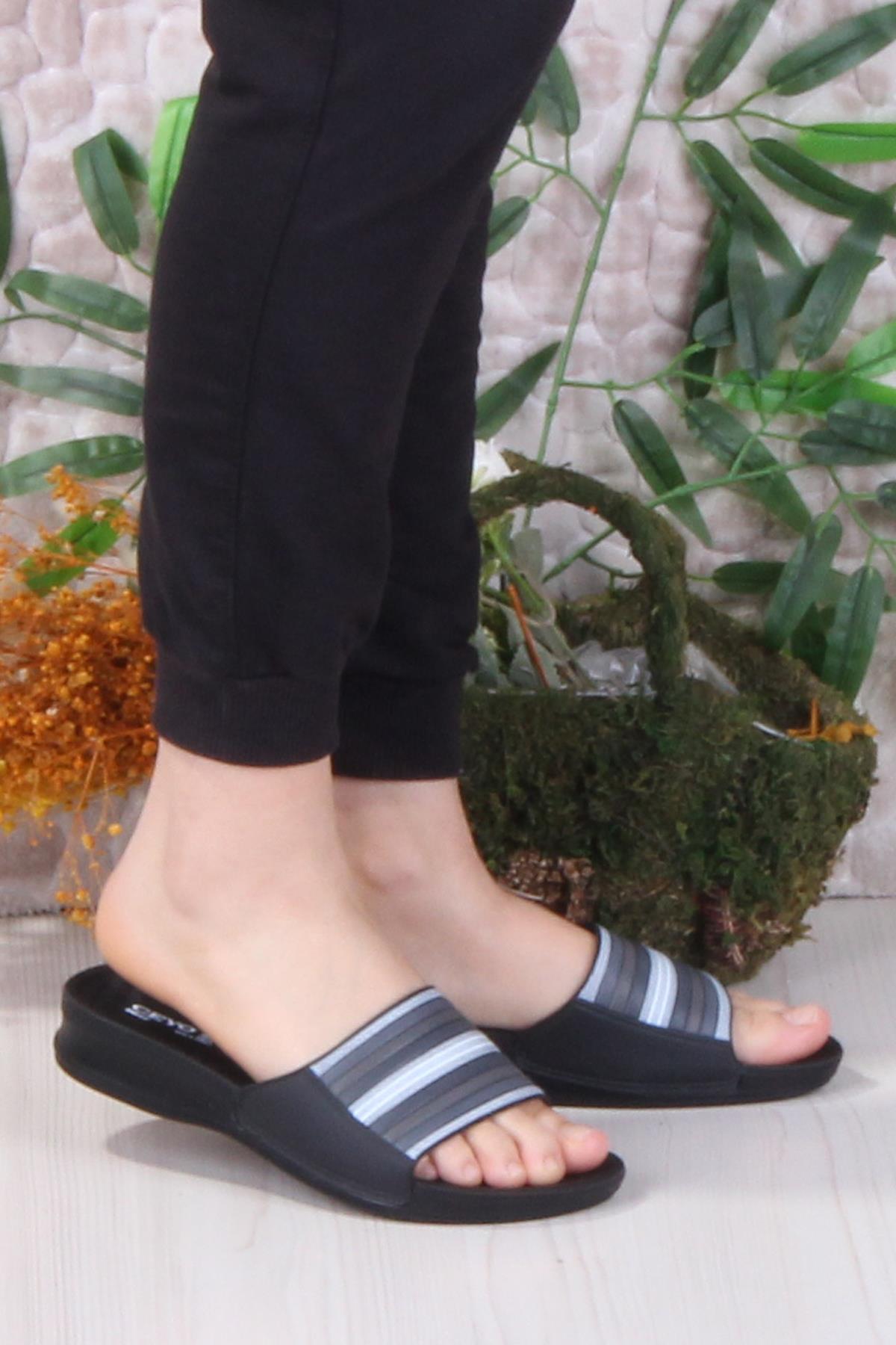 9942-8 Siyah Rahat Ortapedik Kadın Terlik - Görsel 2