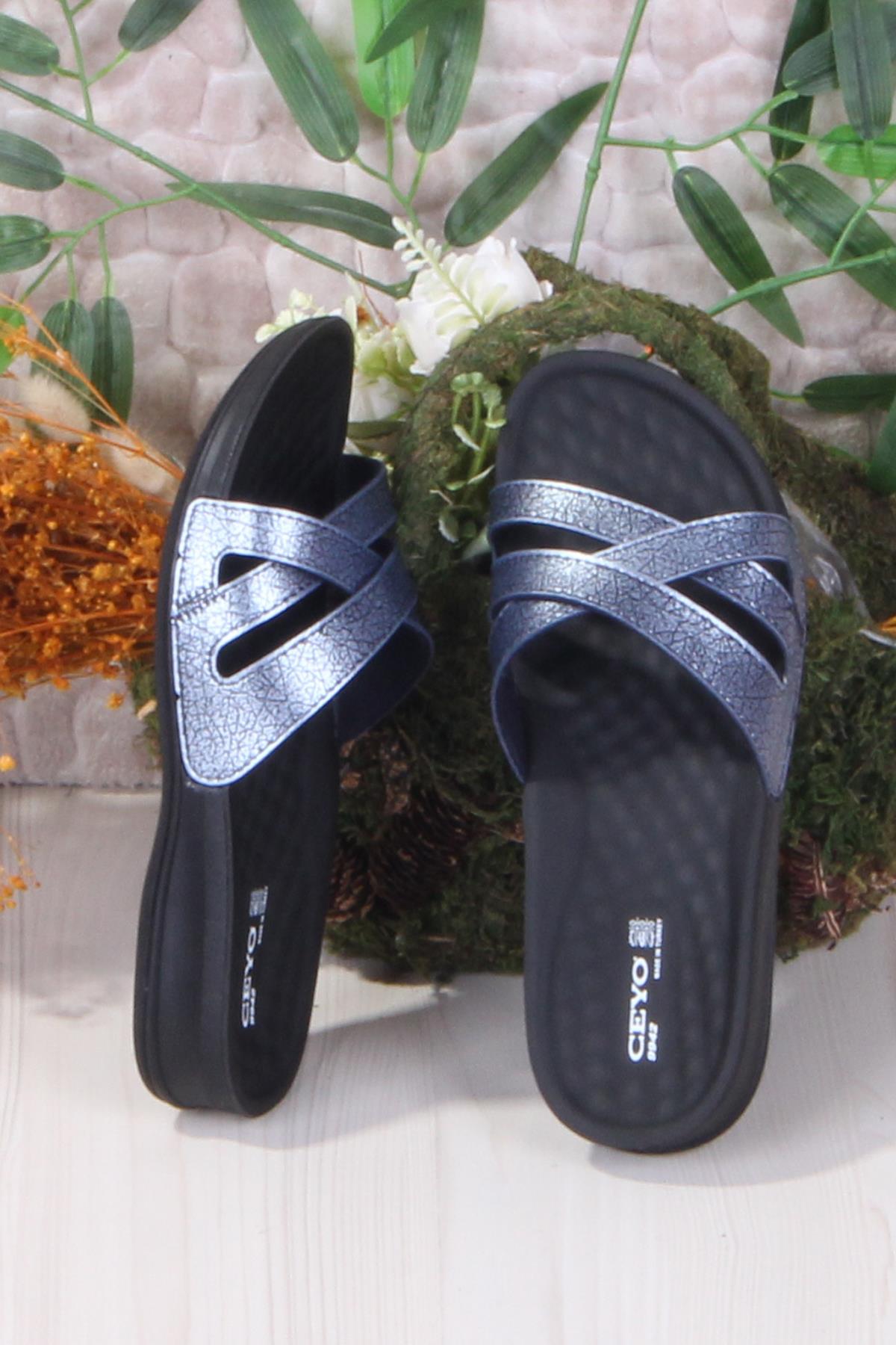 9942-1 Siyah Rahat Ortapedik Kadın Terlik - Görsel 6