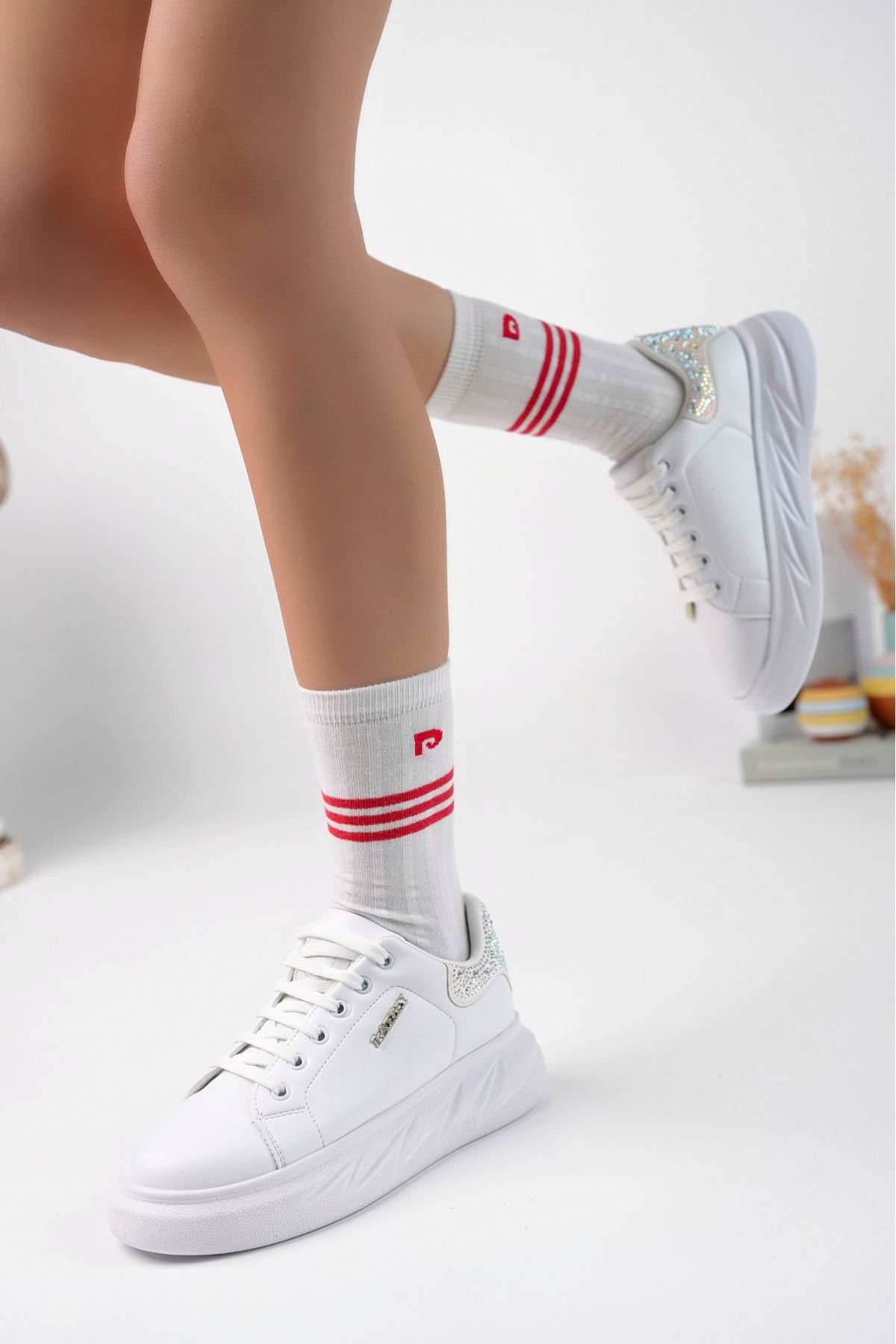 529 TAŞLI SNEAKER AYAKKABI - Görsel 2