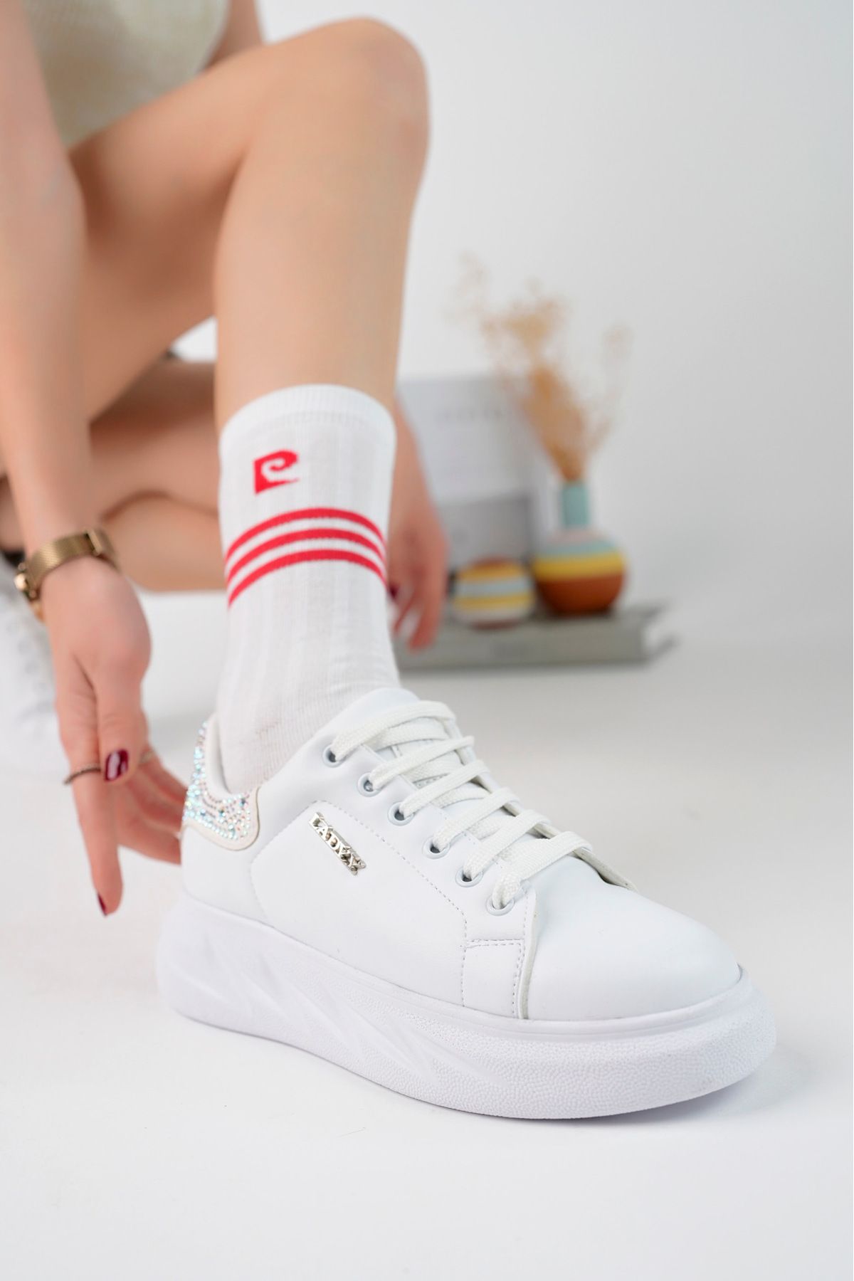 529 TAŞLI SNEAKER AYAKKABI - Görsel 3