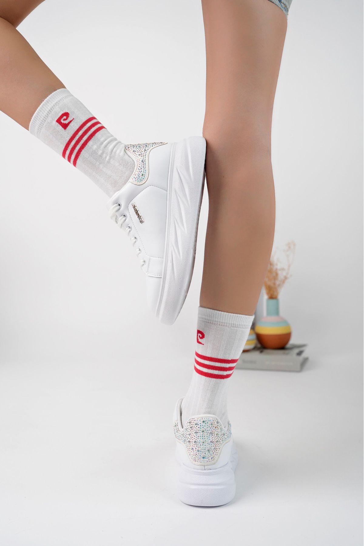 529 TAŞLI SNEAKER AYAKKABI - Görsel 4