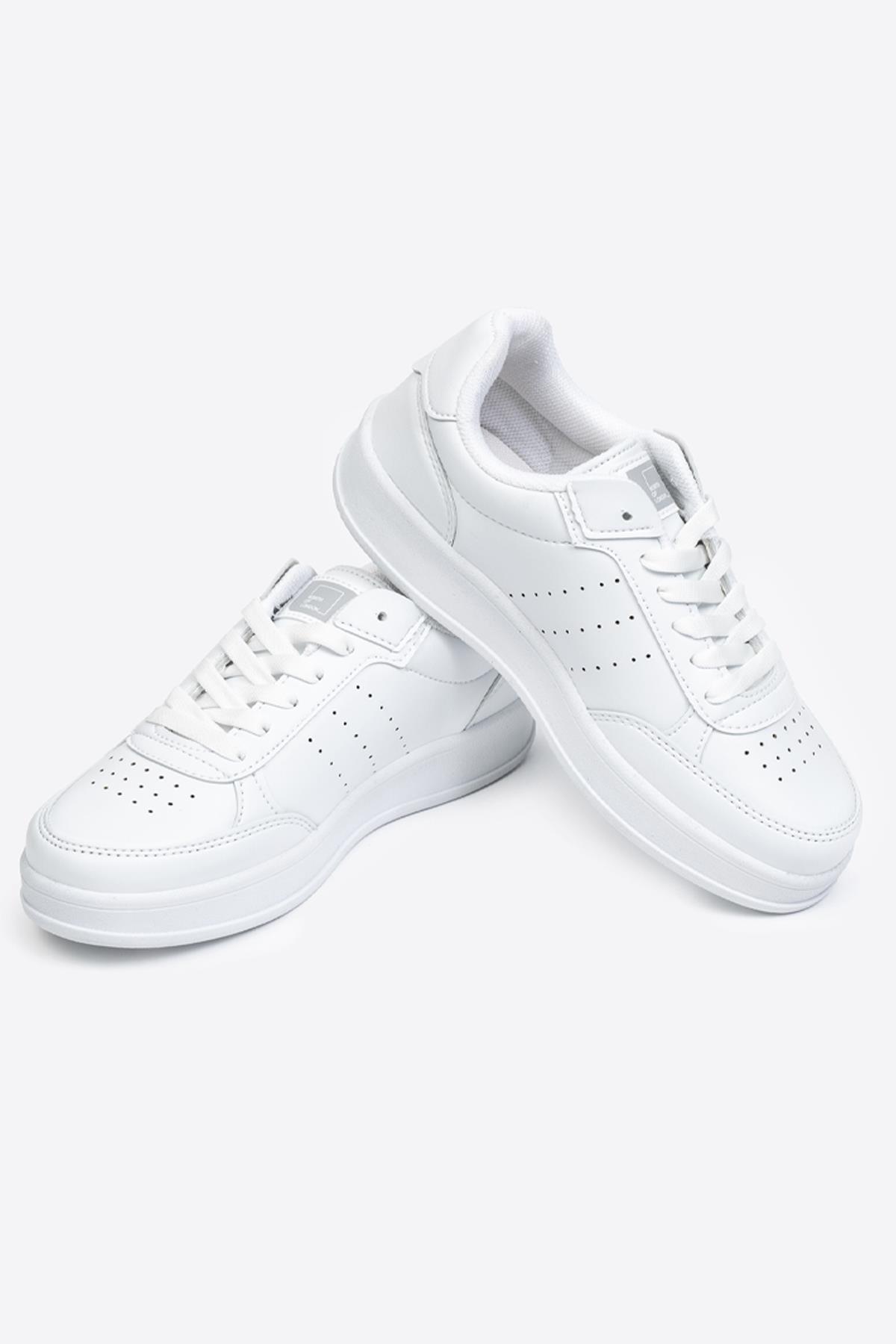 Beyaz Renk Kadın Spor Ayakkabı - Görsel 3
