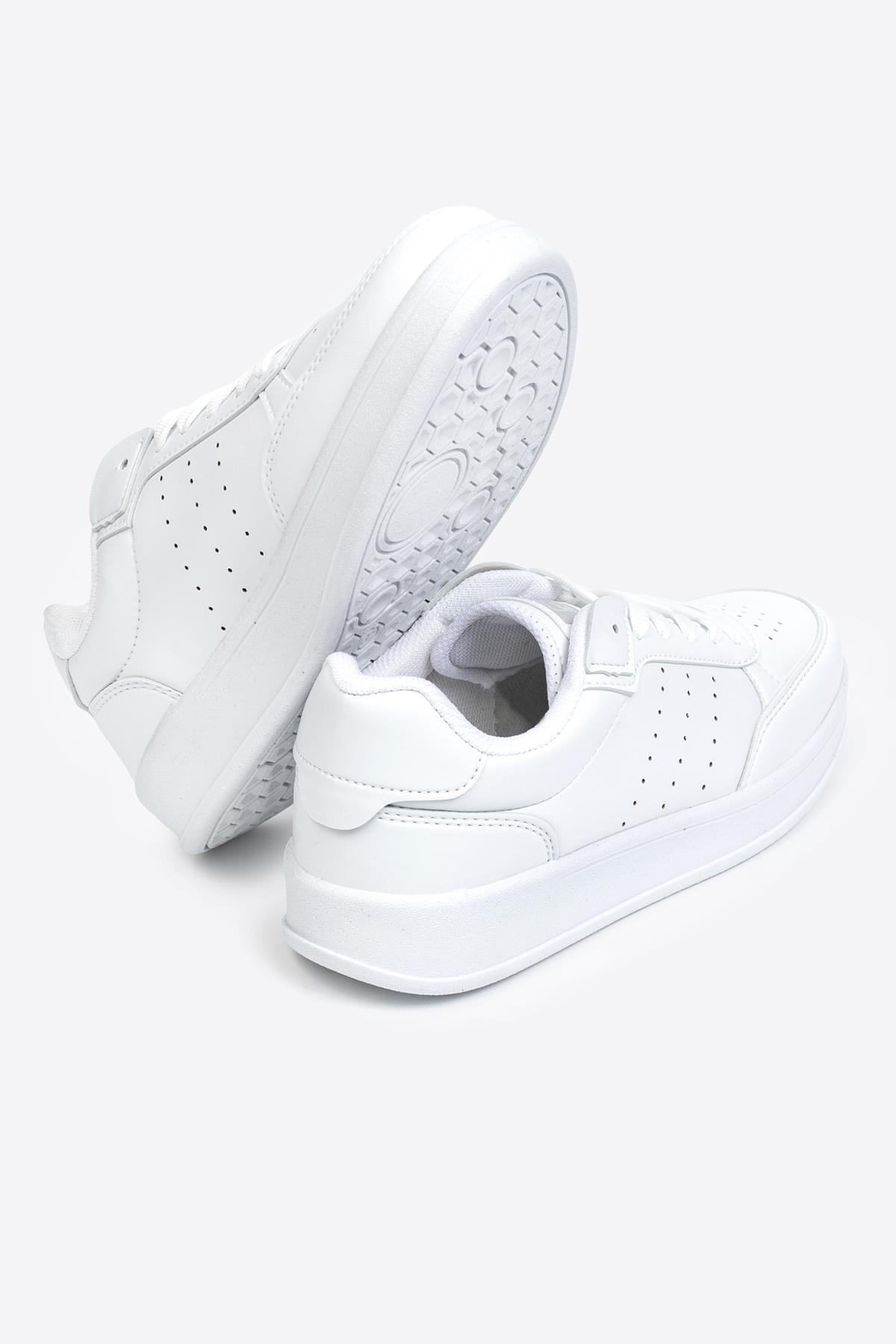 Beyaz Renk Kadın Spor Ayakkabı - Görsel 7