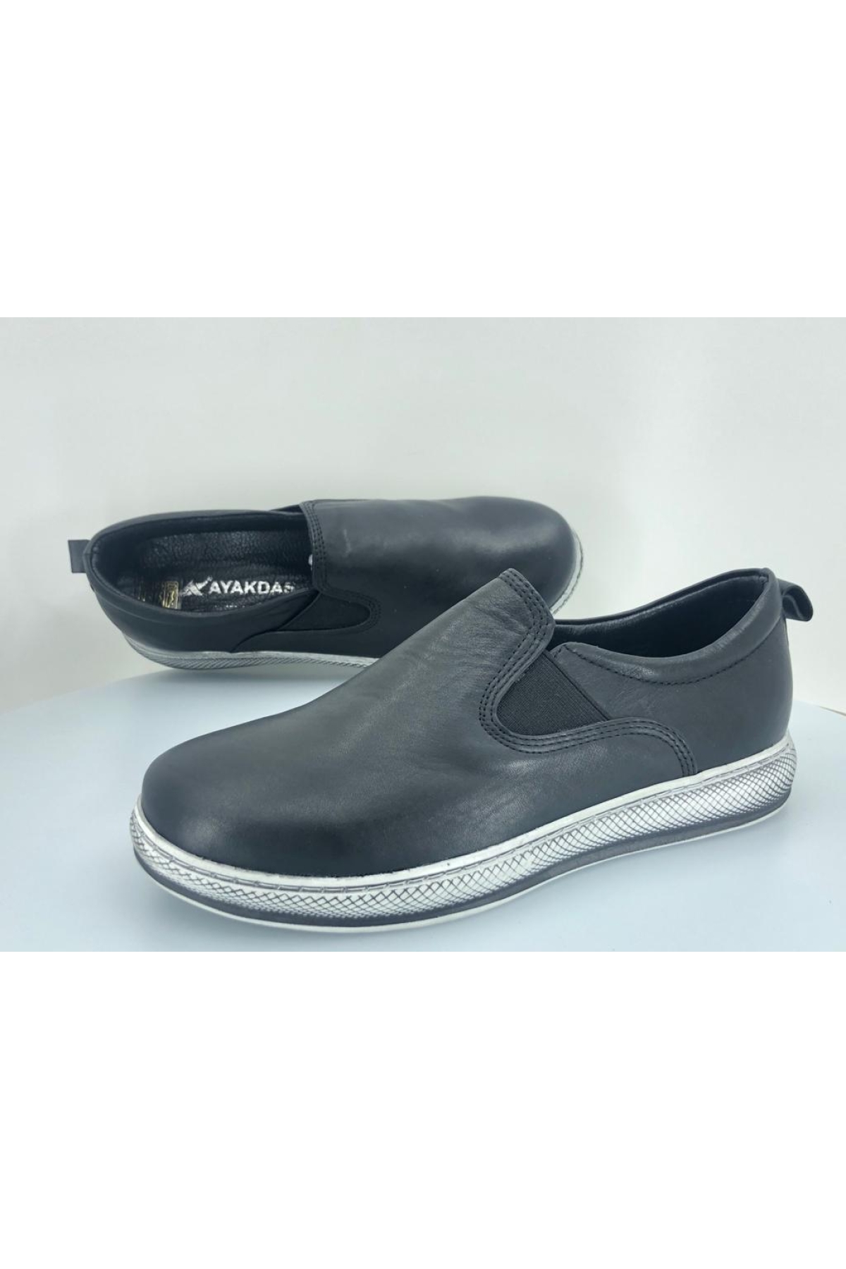 %100 Hakiki Deri Kadın Unisex Sneaker Spor Ayakkabı - Görsel 3