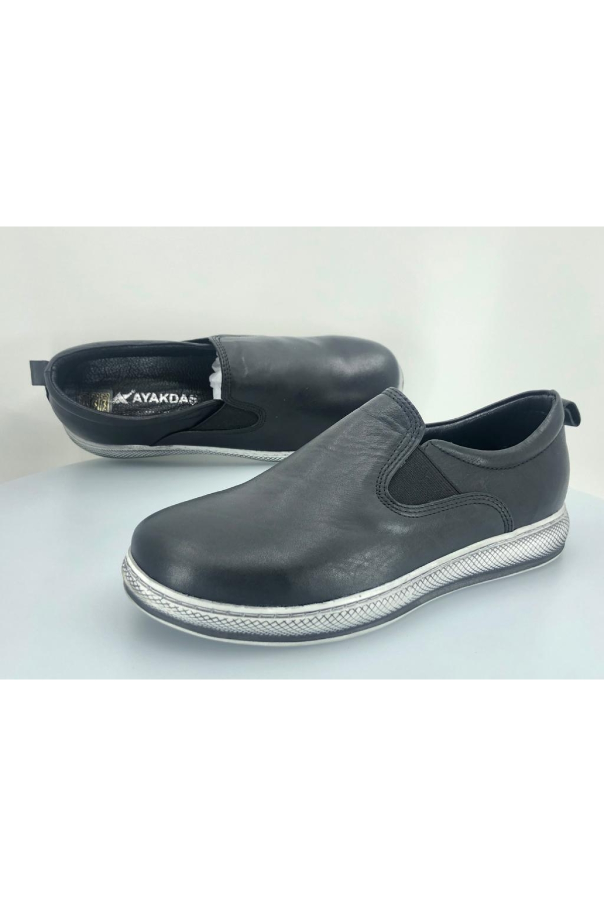 %100 Hakiki Deri Kadın Unisex Sneaker Spor Ayakkabı - Görsel 4