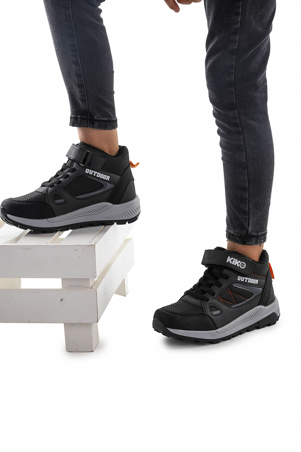 Gorf Termo Taban Cırtlı Erkek Çocuk Bot Siyah - Füme - Portakal - Görsel 3