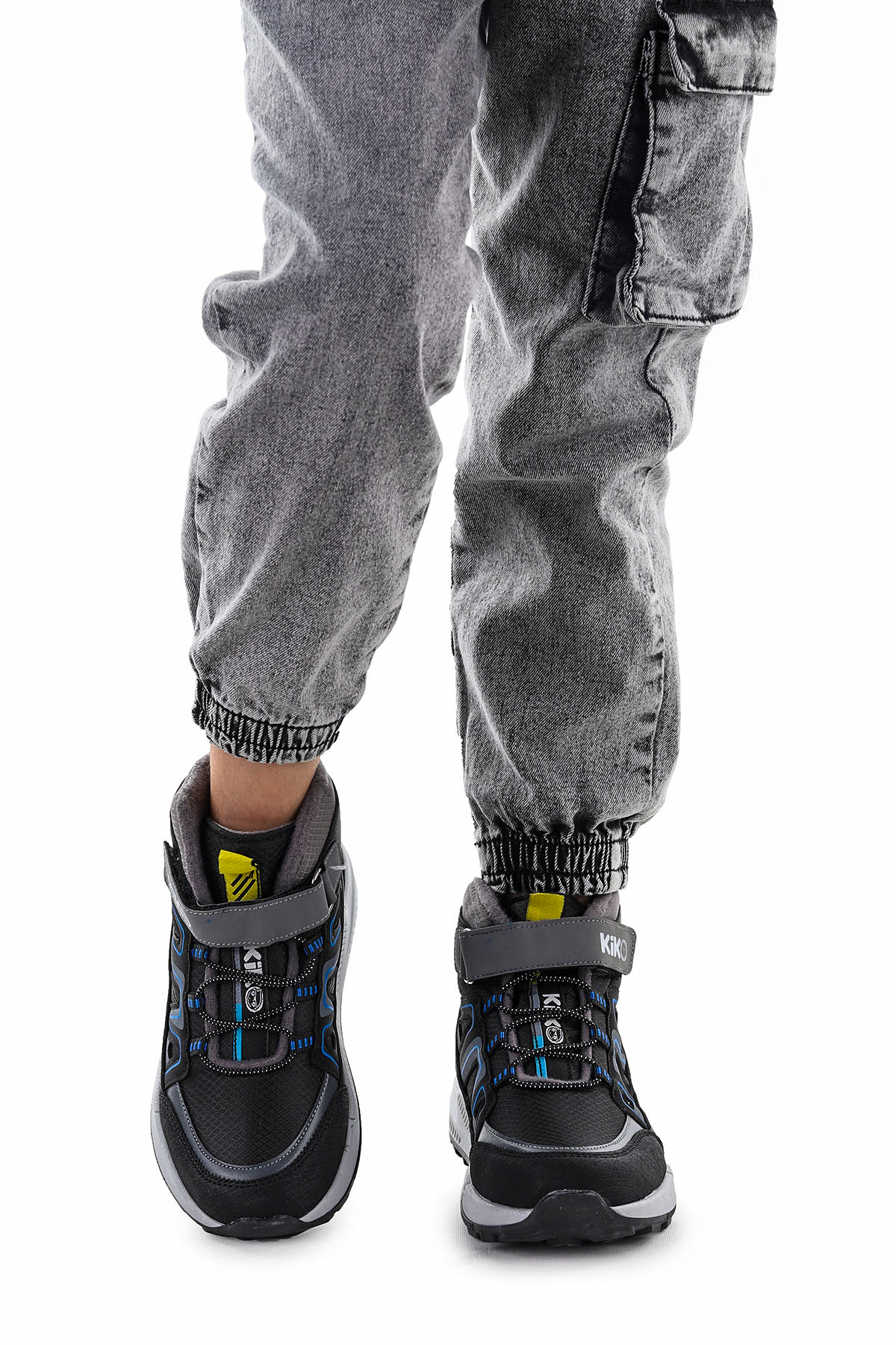 Kiko Kids Kiko Kids Çok Renkli Krafti Termo Taban Cırtlı Erkek Çocuk Bot Siyah - Saks Mavi | Flo Çok Renkli - 4. görsel