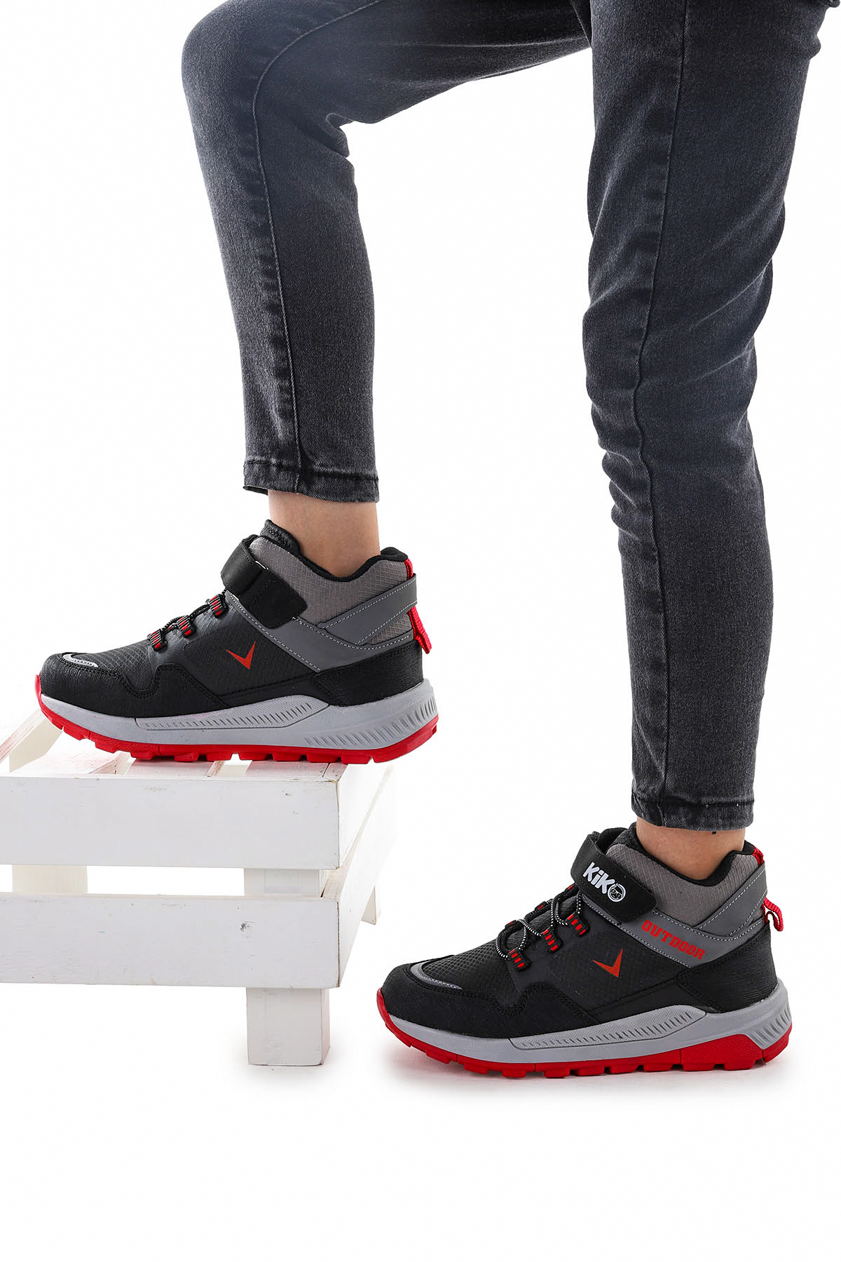 Kiko Kids Kiko Kids Snoww Termo Taban Cırtlı Erkek Çocuk Bot Siyah - Kırmızı | Flo Siyah - 4. görsel