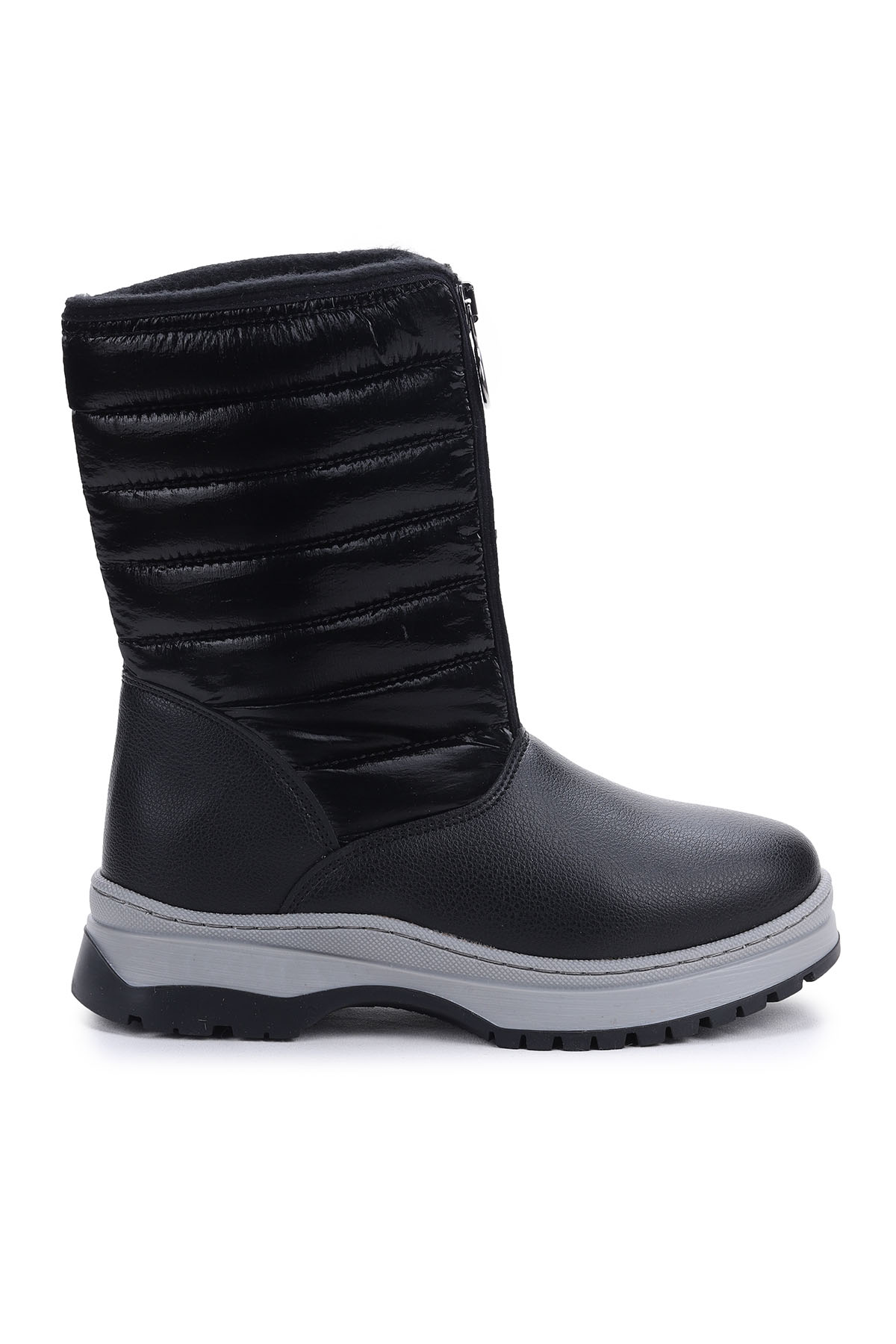 Cilt Fermuarlı Kız Çocuk Kar Botu Arz 2325 Siyah - Görsel 4