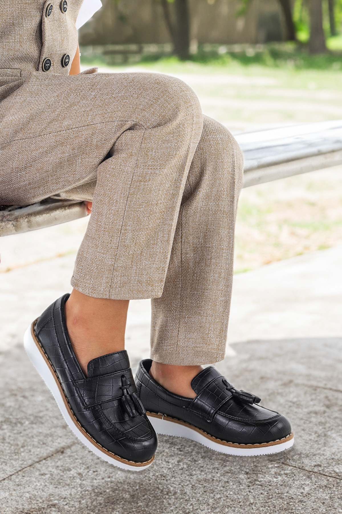 Cision Papyonlu Erkek Çocuk Okul Sünnet Ayakkabısı Siyah - Görsel 3