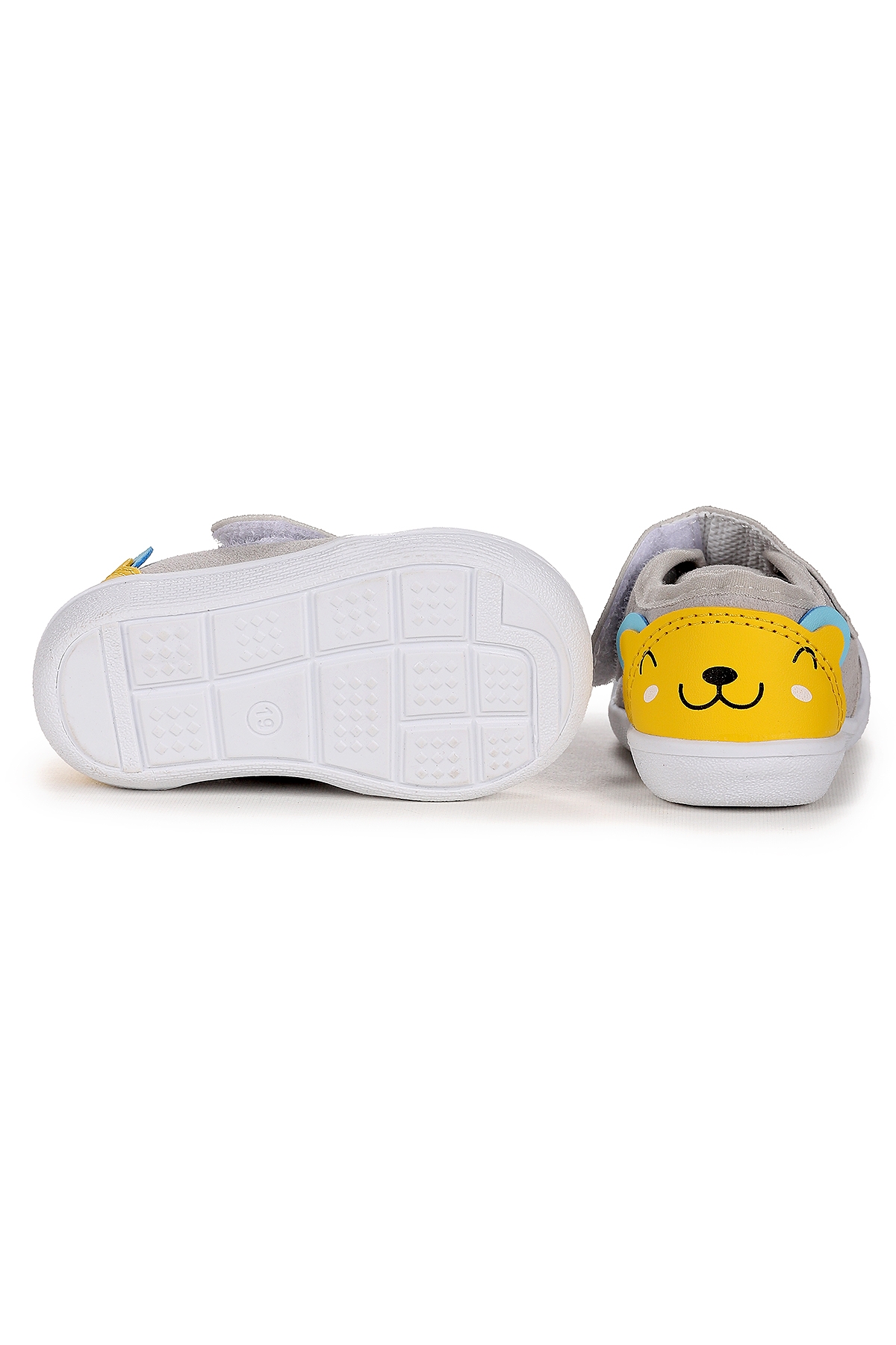 Kiko Kids Kiko Kids Catly Cırtlı Erkek Bebek İlk Adım Panduf Ayakkabı Gri Sandalet & Terlik | Flo Gri - 5. görsel