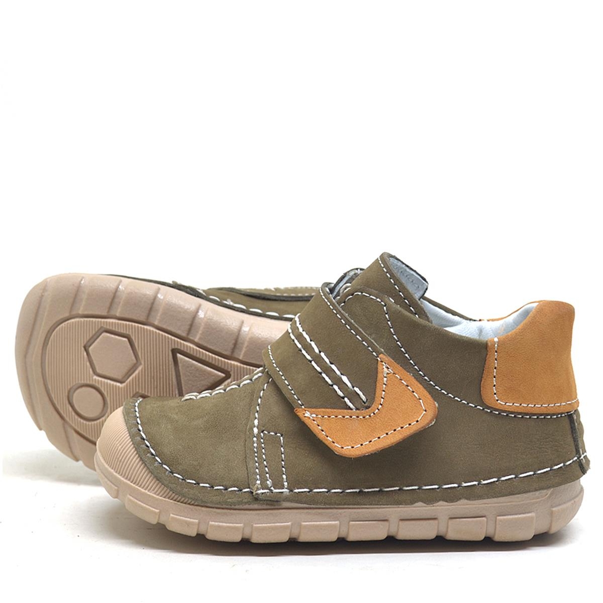 Popeye Hakiki Deri Haki İlk Adım Unisex Bebek Ayakkabısı - Görsel 9