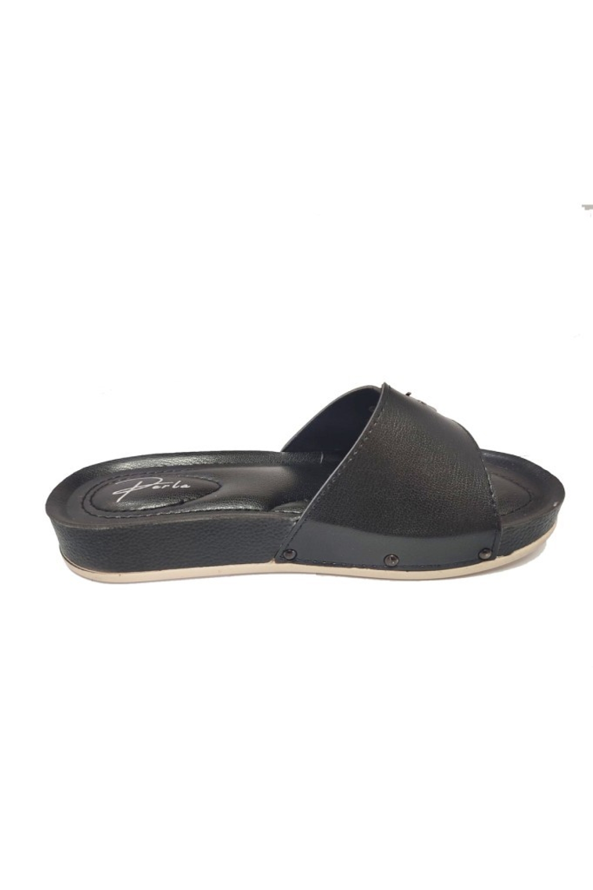 9014-25 Deri Anatomik Tek Bantli Kadın Terlik - Görsel 2