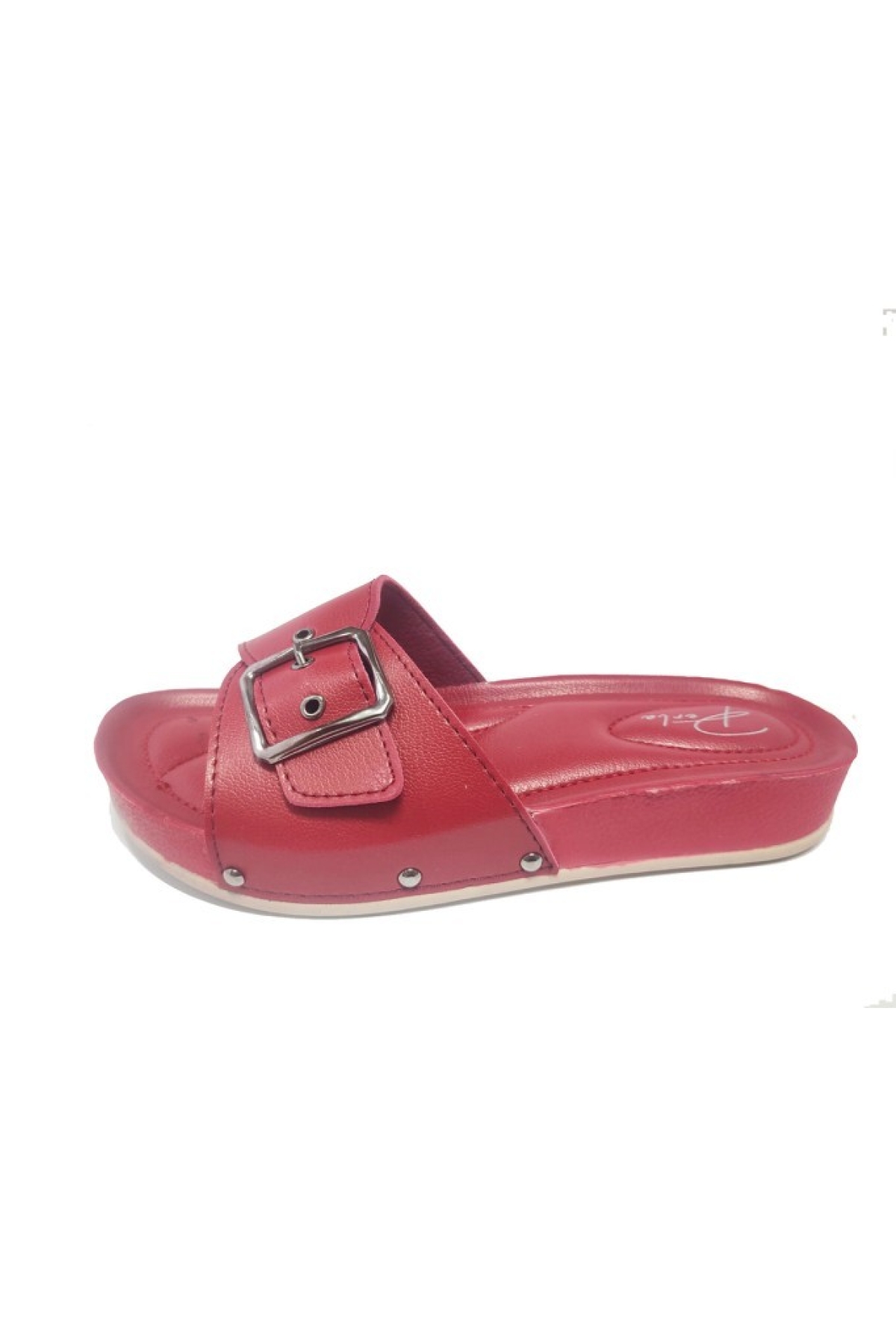 9014-25 Deri Anatomik Tek Bantli Kadın Terlik - Görsel 4