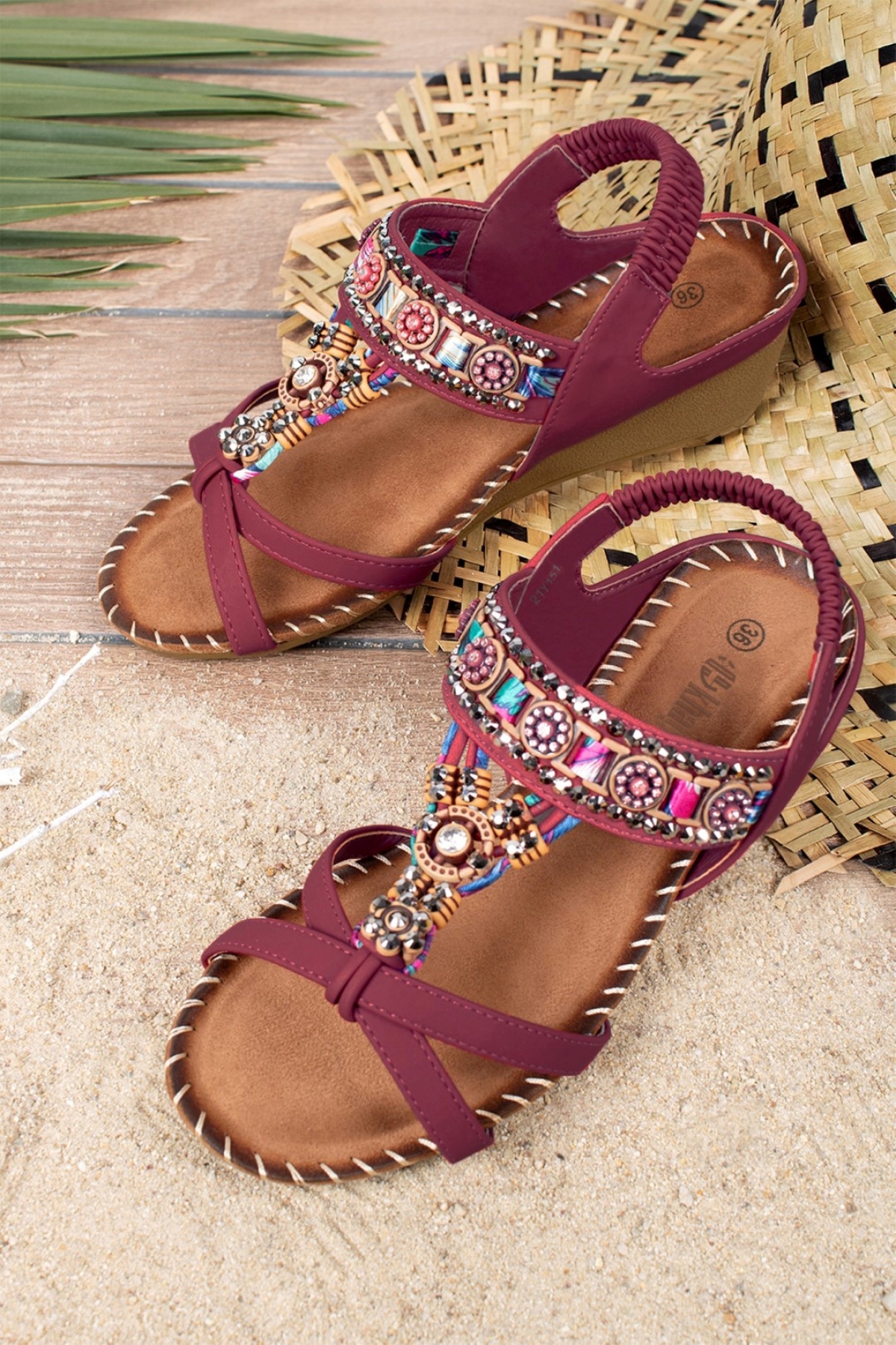 Anatolia Anatomik Fashion Taşlı Günlük Kadın Sandalet - Görsel 2