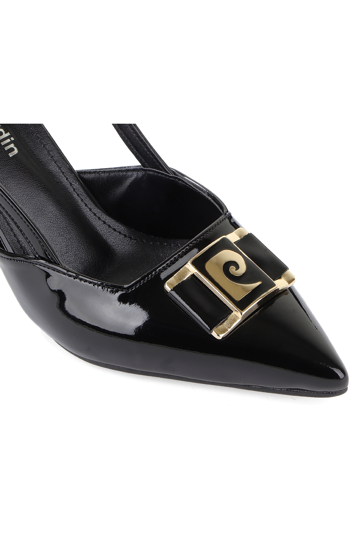 54707 Logolu 4 Cm Topuklu Kadın Ayakkabı - Görsel 5