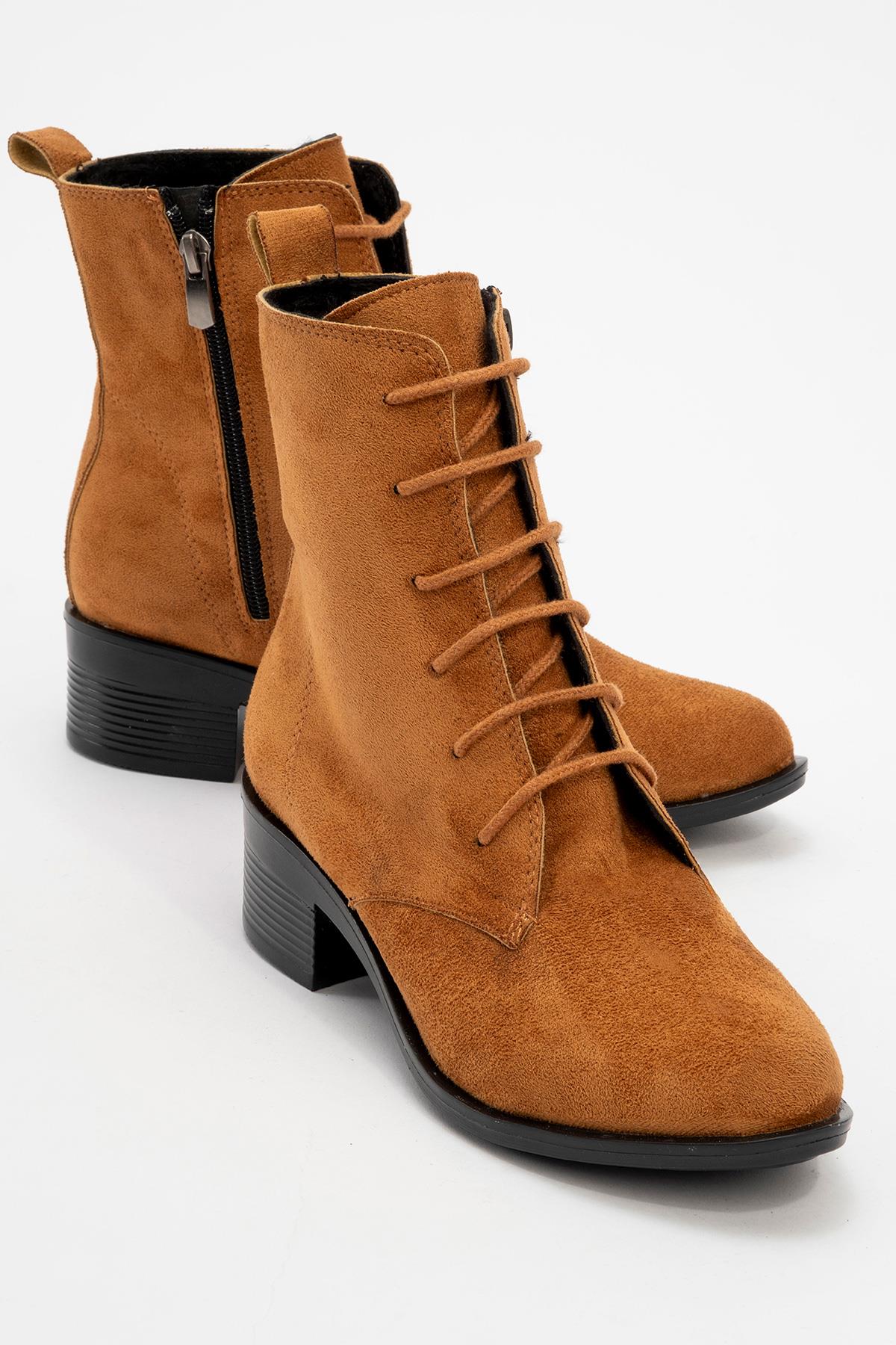 Kadın Yuvarlak Burunlu Bot TABA SÜET - Görsel 2