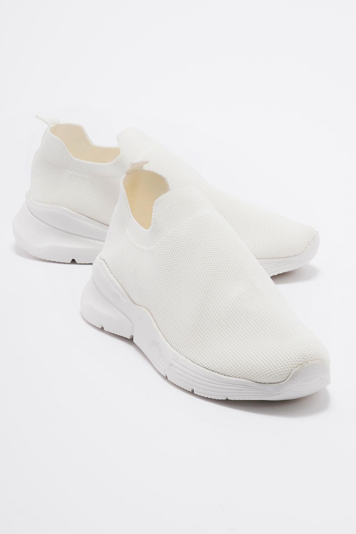 Yüksek Taban Bağcıklı Spor BEYAZ - Görsel 2