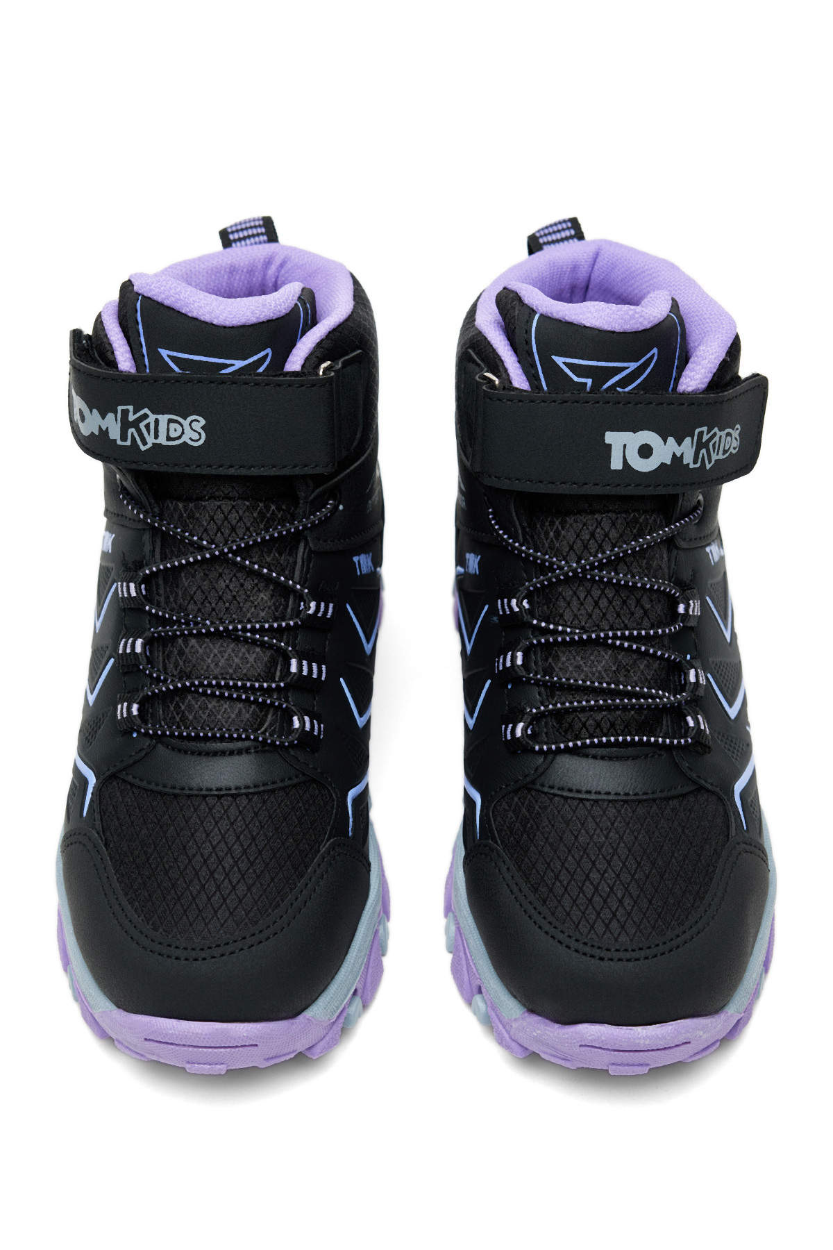 Çocuk Unisex Siyah Lila Rahat Kalıp Renkli Taban Bot - Görsel 5