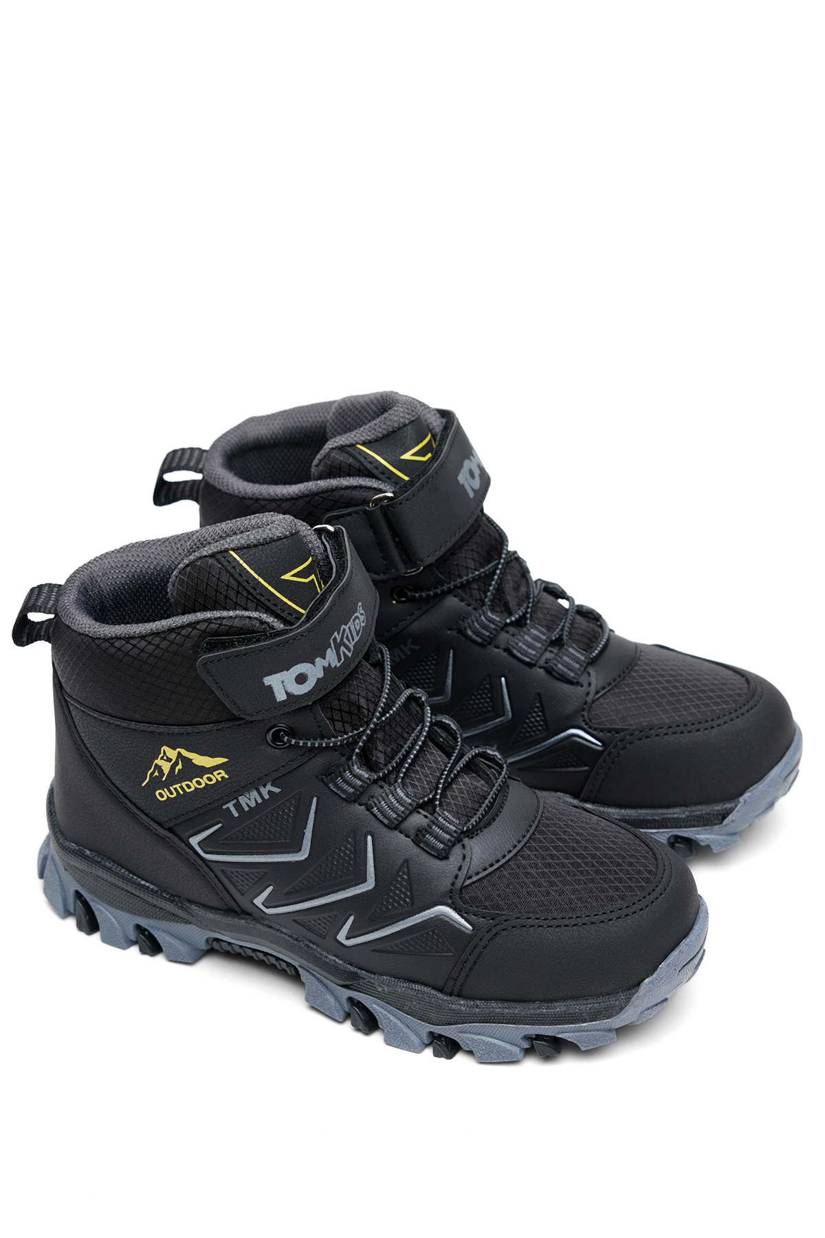 Çocuk Unisex Siyah Füme Rahat Kalıp Renkli Taban Bot - Görsel 4