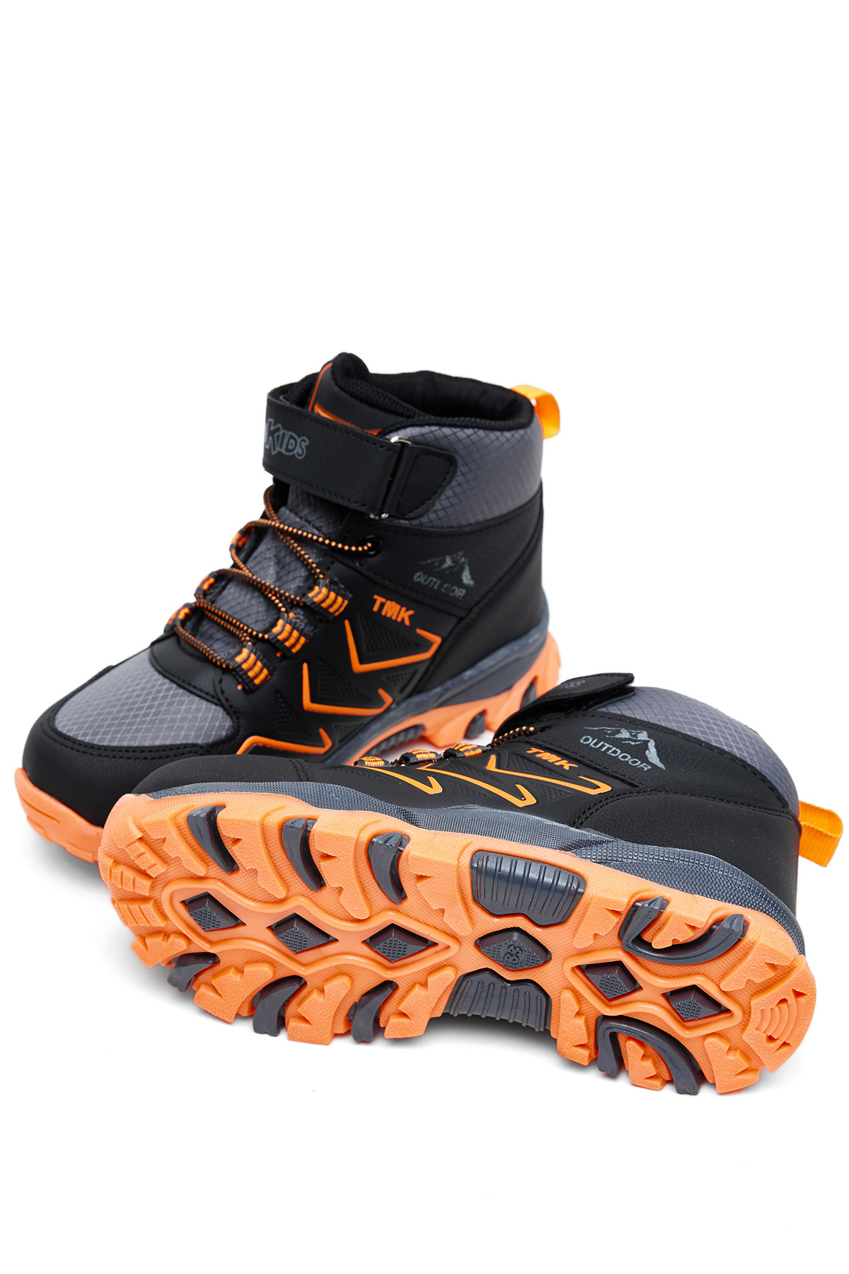 Çocuk Unisex Füme Oranj Rahat Kalıp Renkli Taban Bot - Görsel 5