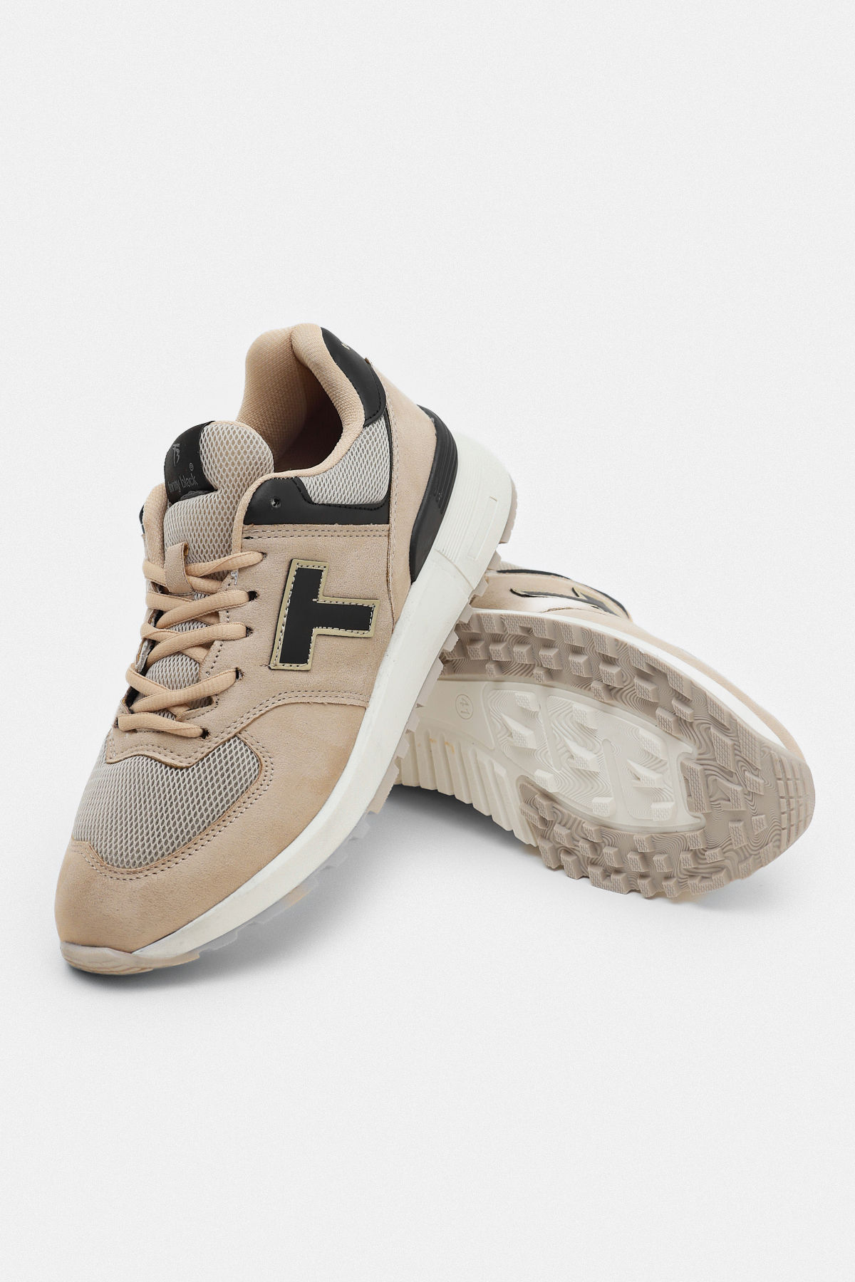 Unisex Krem Kaymaz Eva Taban Bağcıklı Spor Ayakkabı - Görsel 6