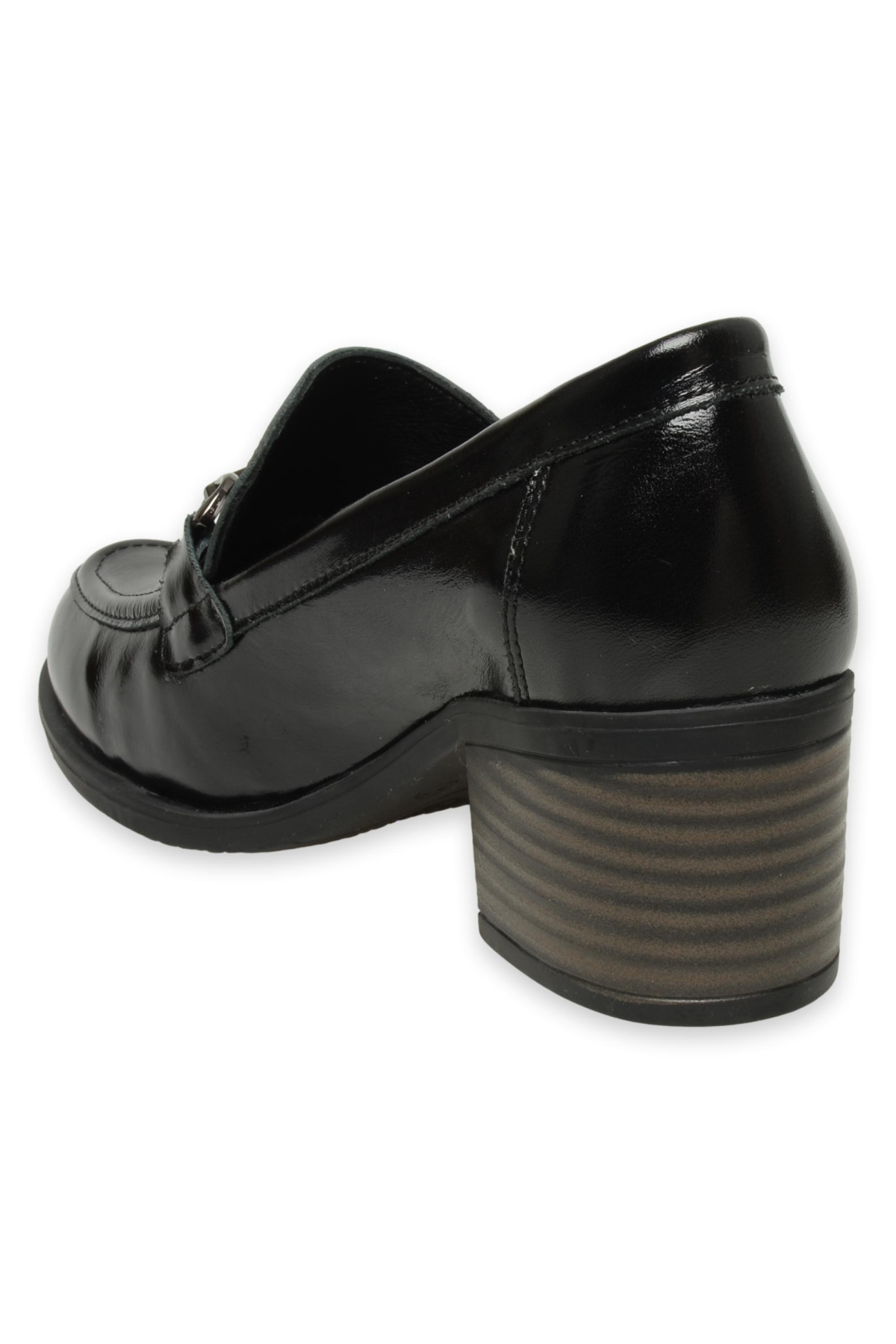 D25Ya-3325 Günlük Kalin Topuklu Siyah Kadın Ayakkabı - Görsel 5