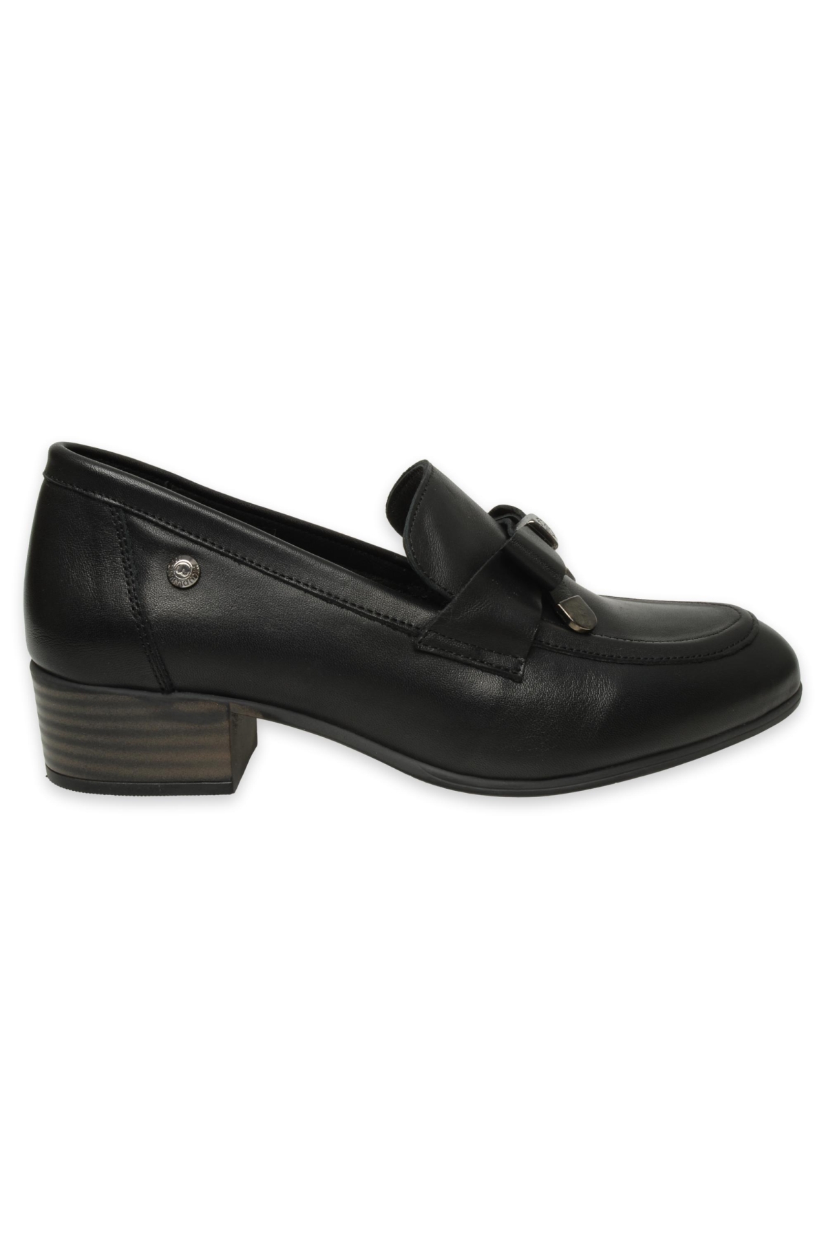 D25Ya-3365 Günlük Kalin Topuklu Siyah Kadın Ayakkabı - Görsel 3