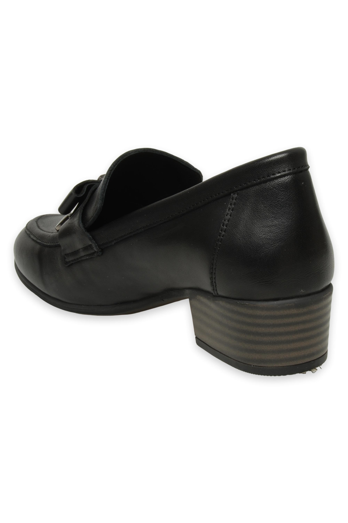 D25Ya-3365 Günlük Kalin Topuklu Siyah Kadın Ayakkabı - Görsel 5