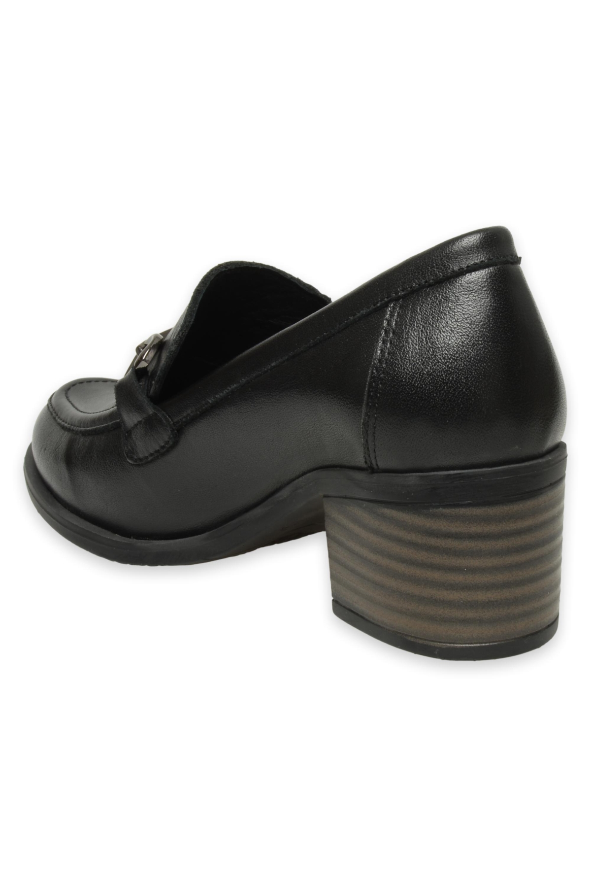 D25Ya-3325 Günlük Kalin Topuklu Siyah Kadın Ayakkabı - Görsel 5