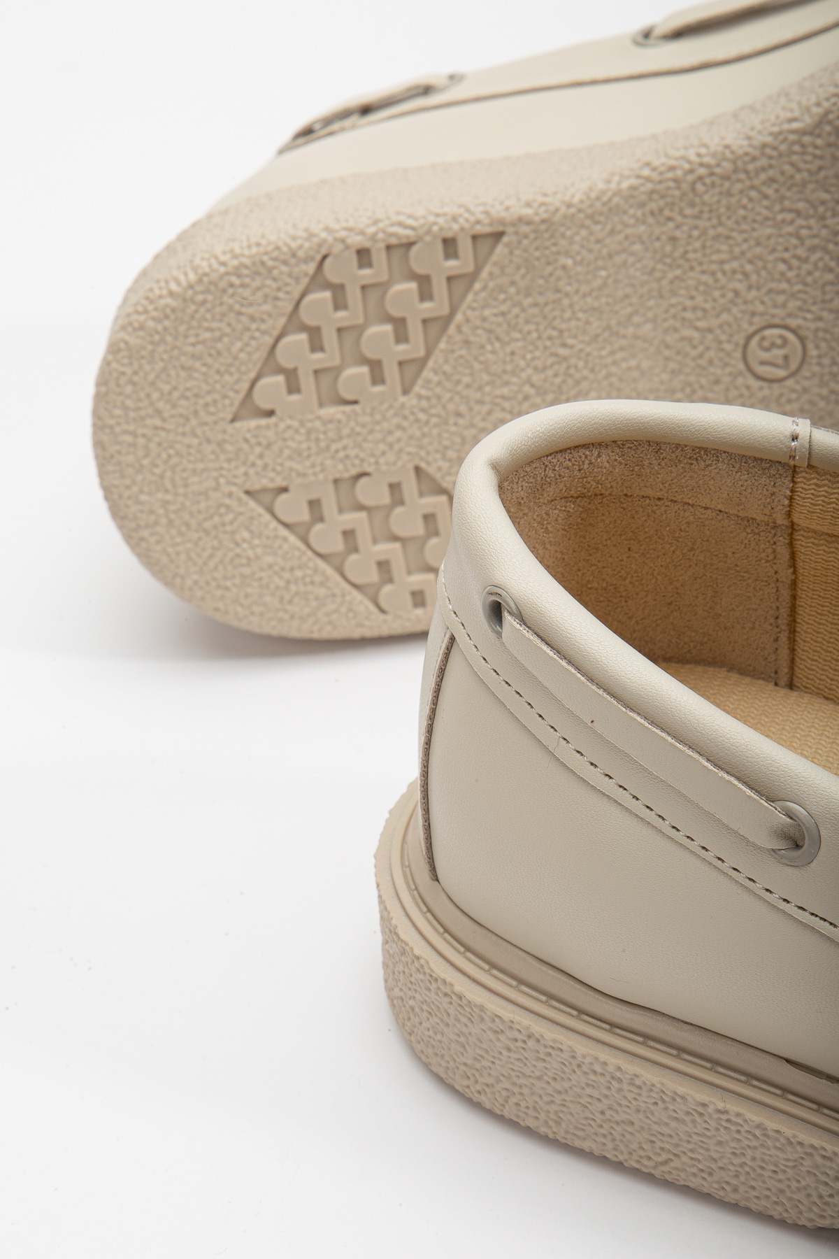 Kadın Ten Cilt Rahat Kalıp Termo Taban Bağcıklı Lofer - Görsel 4