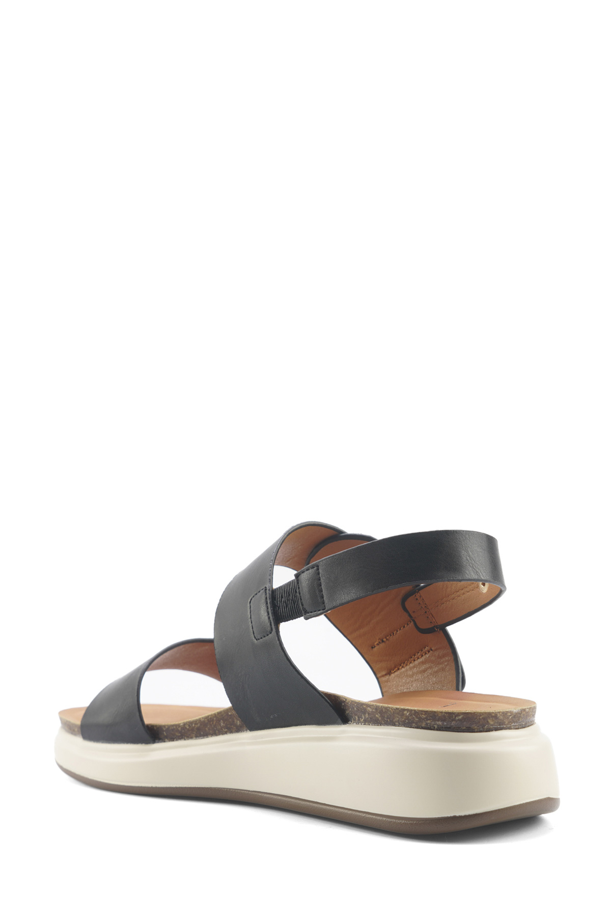 325600.Z 5FX Siyah Kadın Kalın Taban Sandalet - Görsel 4