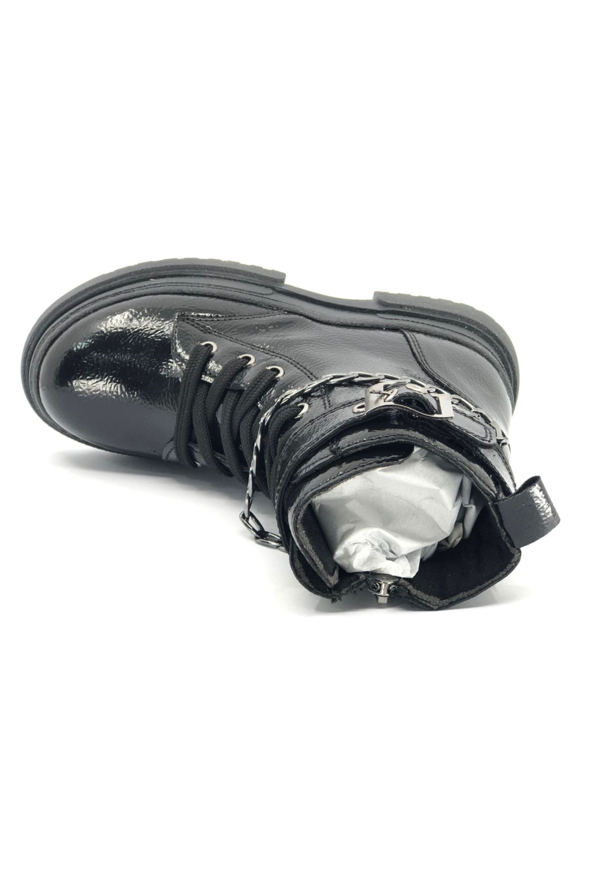 Çift Toka Zincir Detaylı Kız Çocuk Bot - Görsel 6