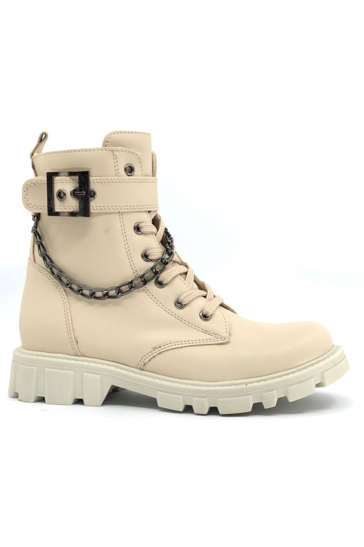 Çift Toka Zincir Detaylı Kız Çocuk Bot - Görsel 3