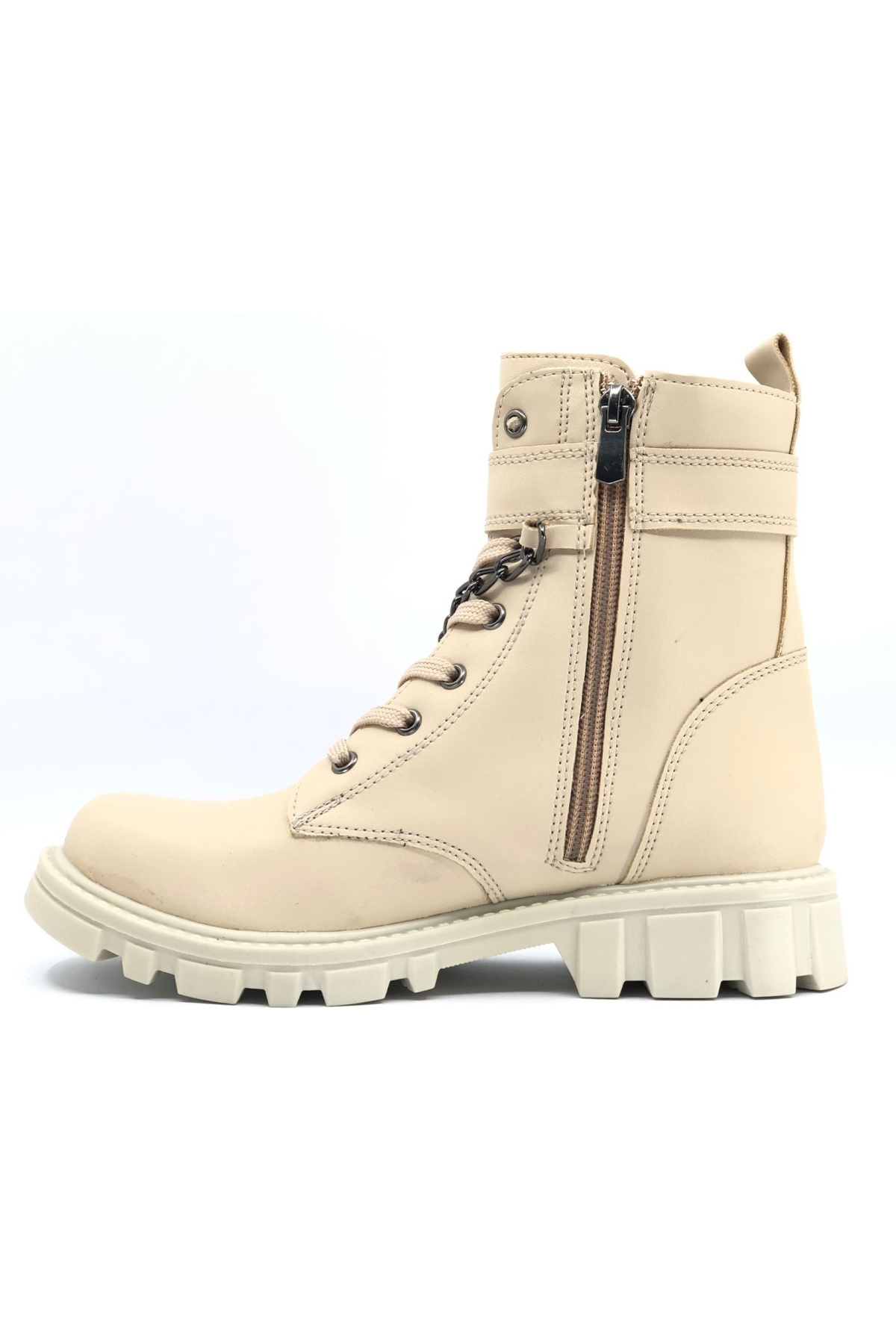 Çift Toka Zincir Detaylı Kız Çocuk Bot - Görsel 4