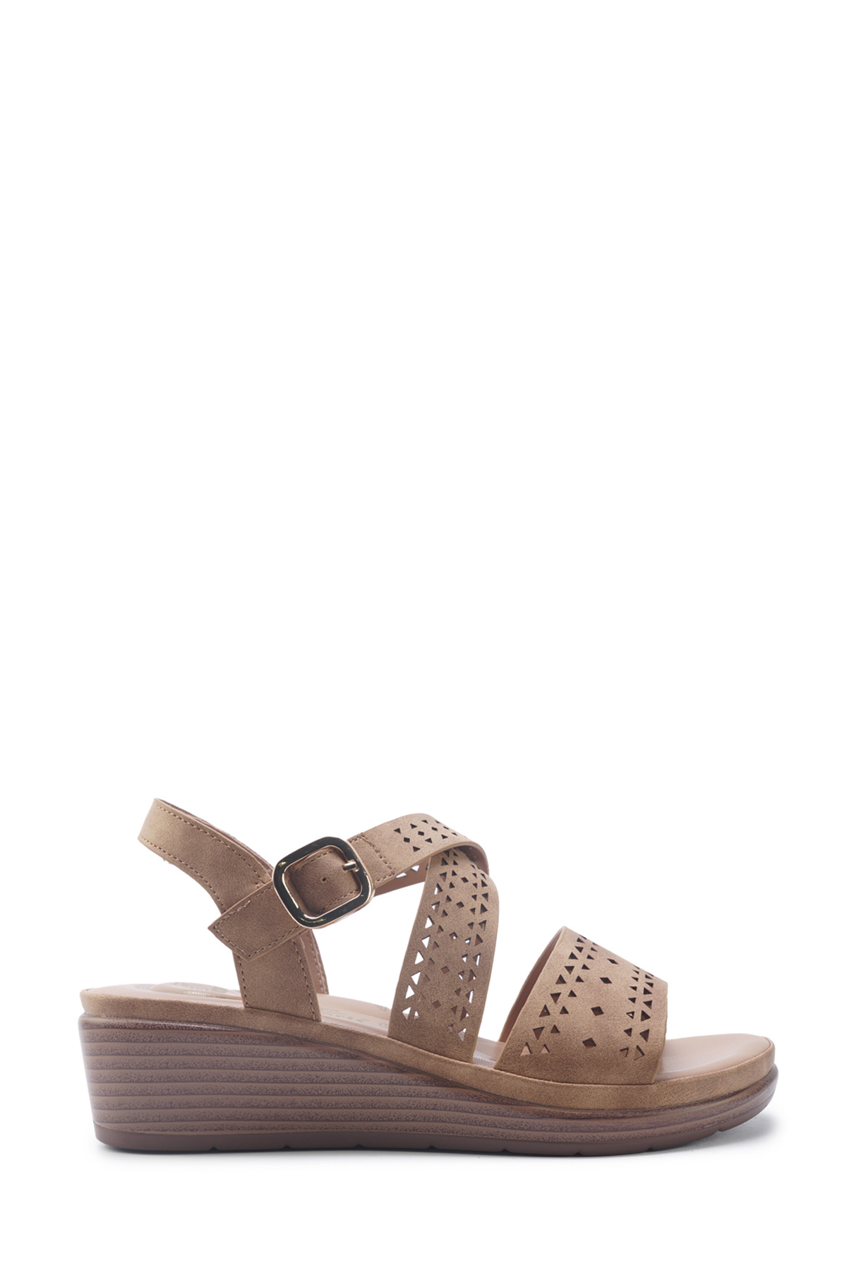 105513.Z5FX Kahverengi Kadın Comfort Sandalet - Görsel 2