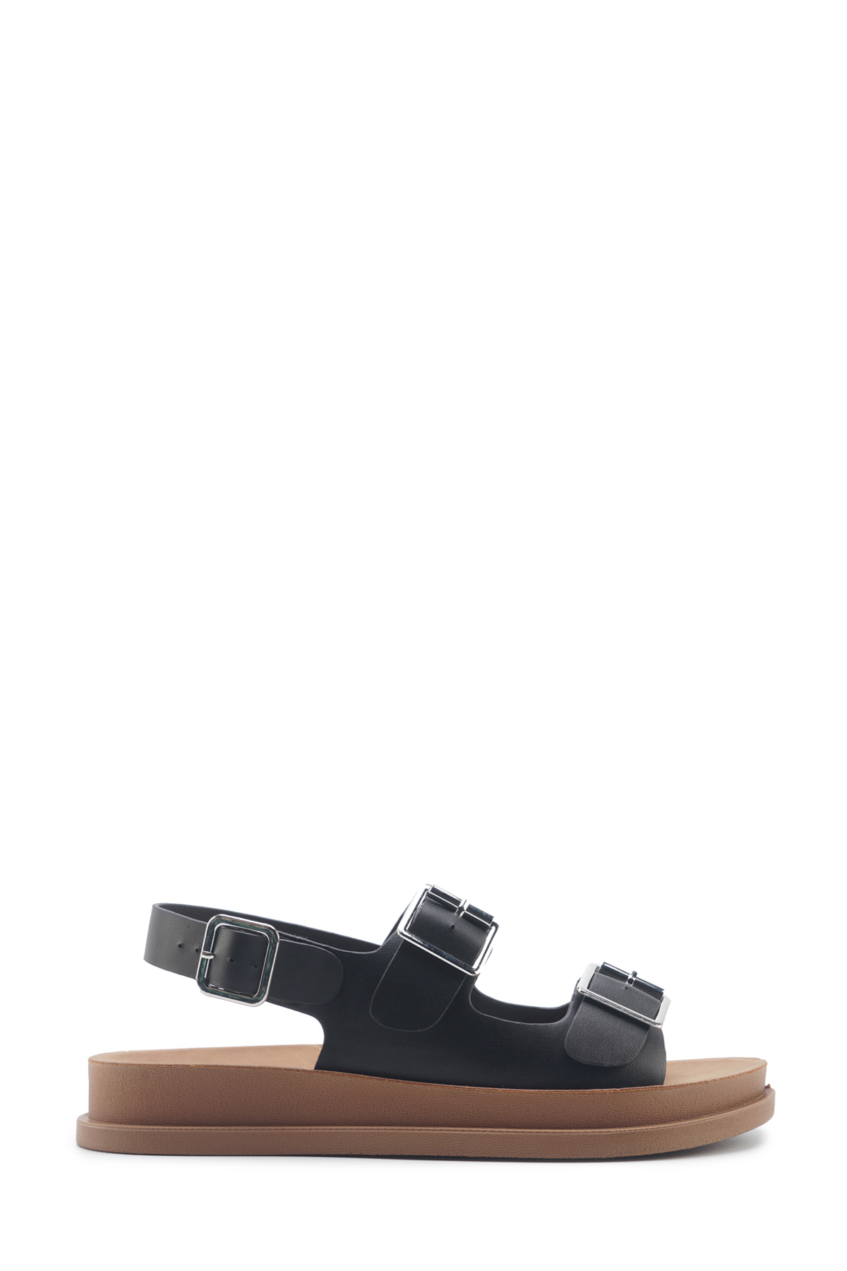 325625.Z 5FX Siyah Kadın Düz Sandalet - Görsel 2