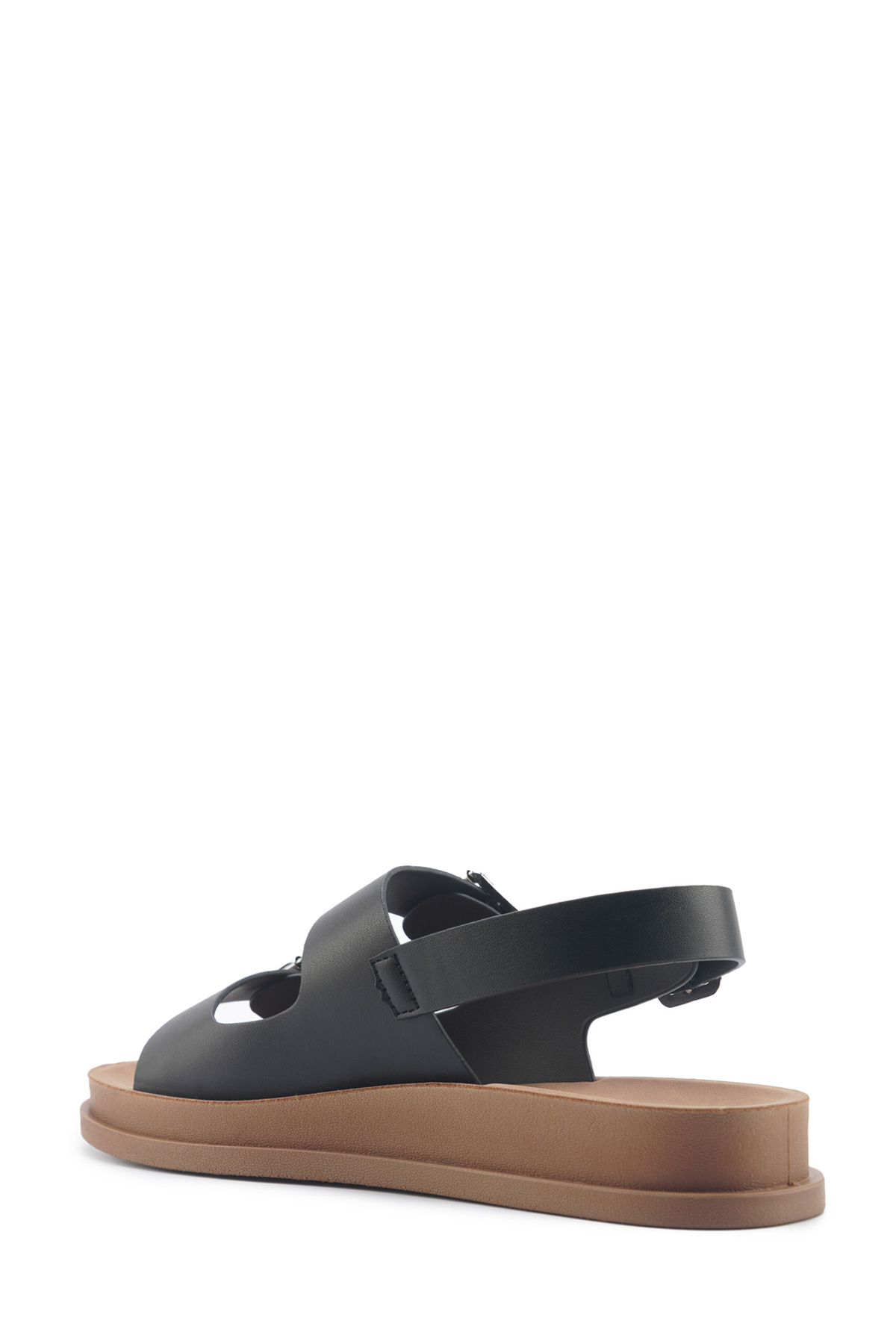 325625.Z 5FX Siyah Kadın Düz Sandalet - Görsel 4