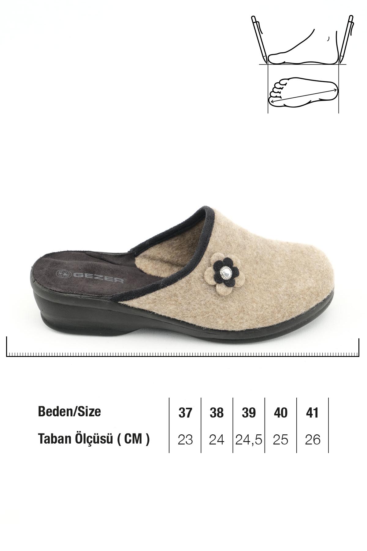 Kışlık Ev Bahçe Yüksek Topuk Kadın Terlik - Görsel 3