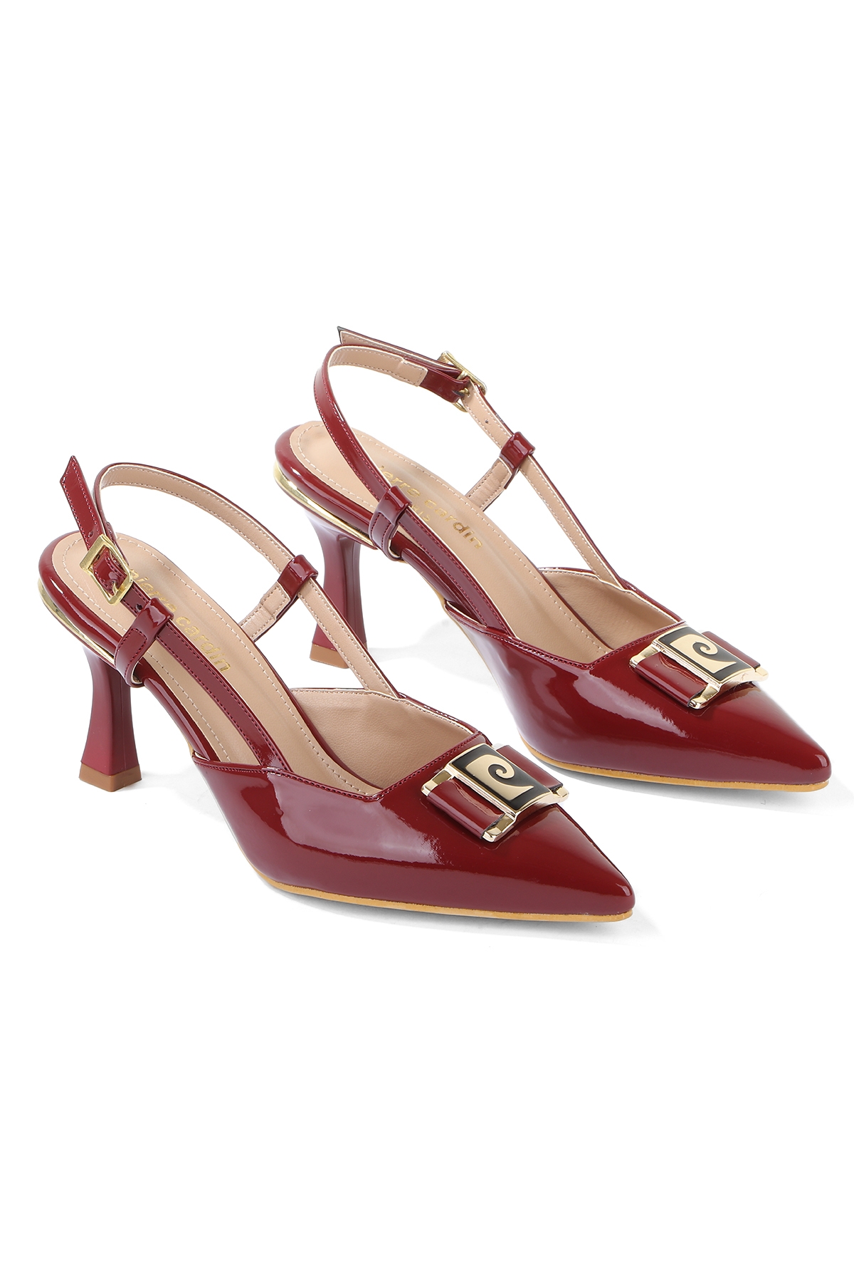 54707 Logolu 4 Cm Topuklu Kadın Ayakkabı - Görsel 4