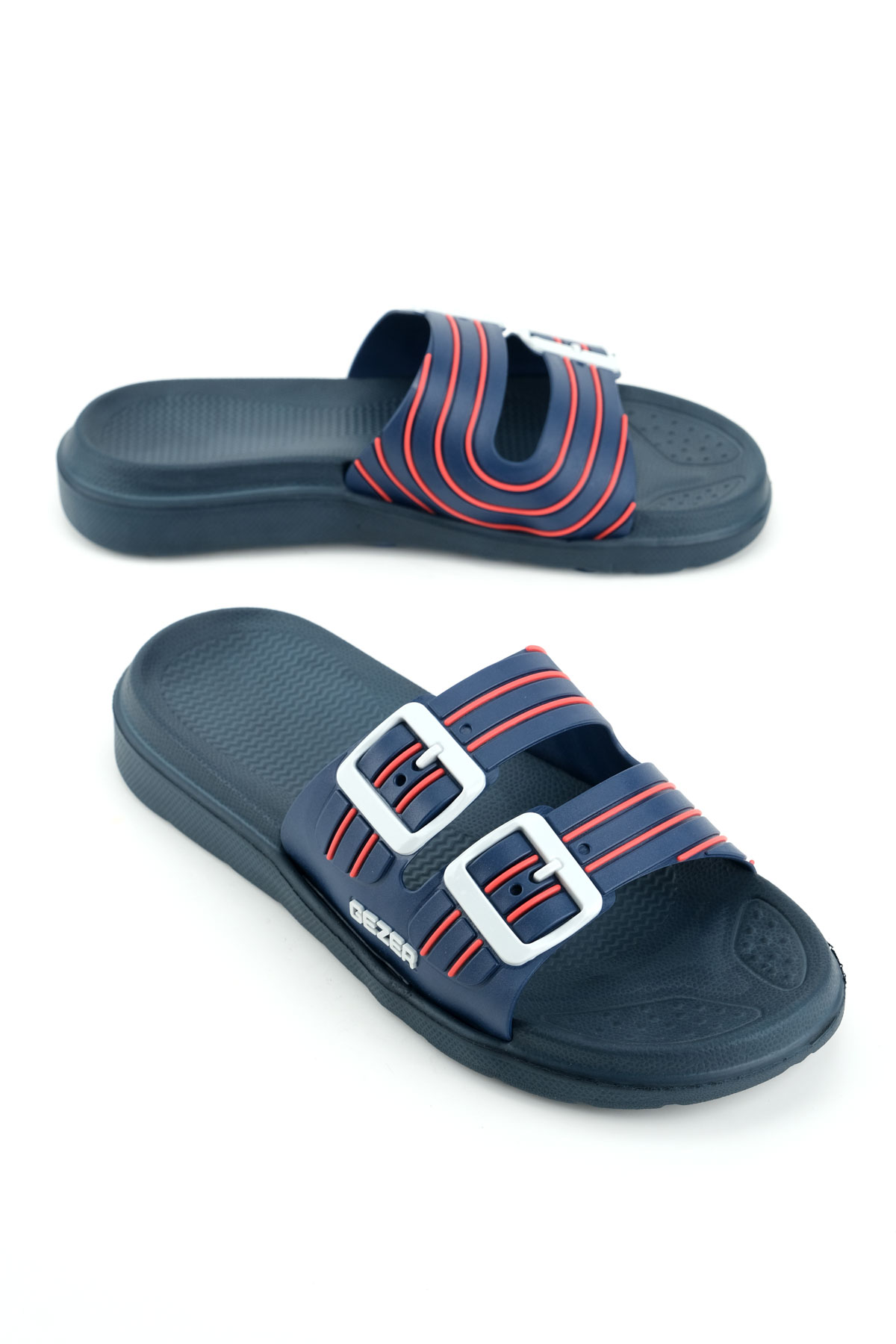 Gezer Gezer Lacivert Erkek Yazlık Eva Islak Zemine Uygun Günlük Ev Bahçe Havuz Banyo Terlik Sandalet & Terlik | Flo Lacivert - 2. görsel