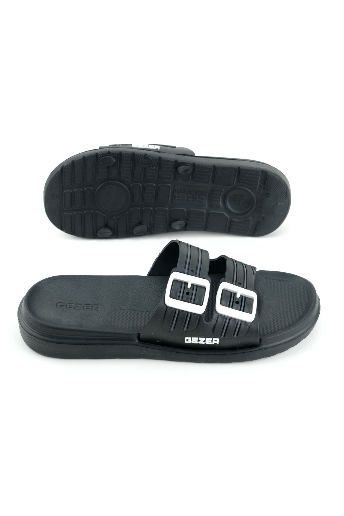 Gezer Gezer Siyah Erkek Yazlık Eva Islak Zemine Uygun Günlük Ev Bahçe Havuz Banyo Terlik Flo'da! Siyah - 6. görsel